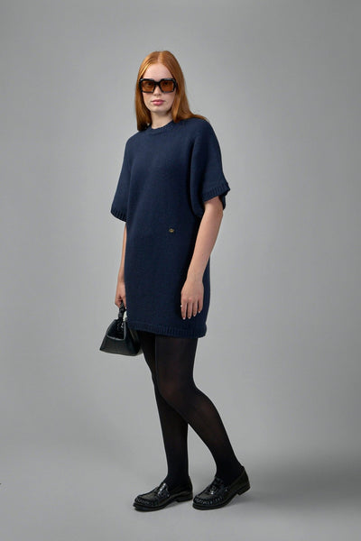 Chunky Wool Mix T-shirt Dress