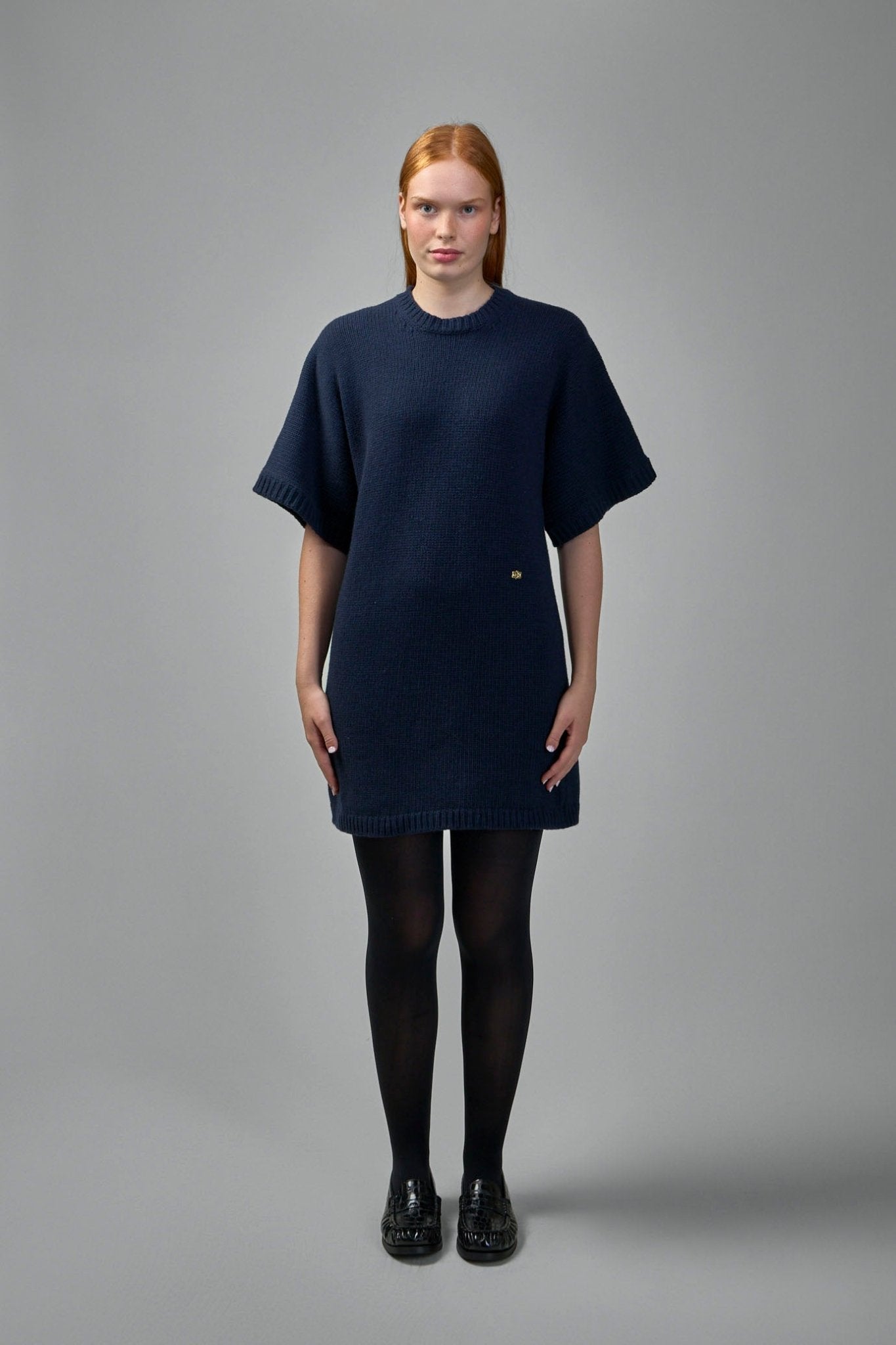 Ganni - Chunky Wool Mix T-shirt Dress - LABELS