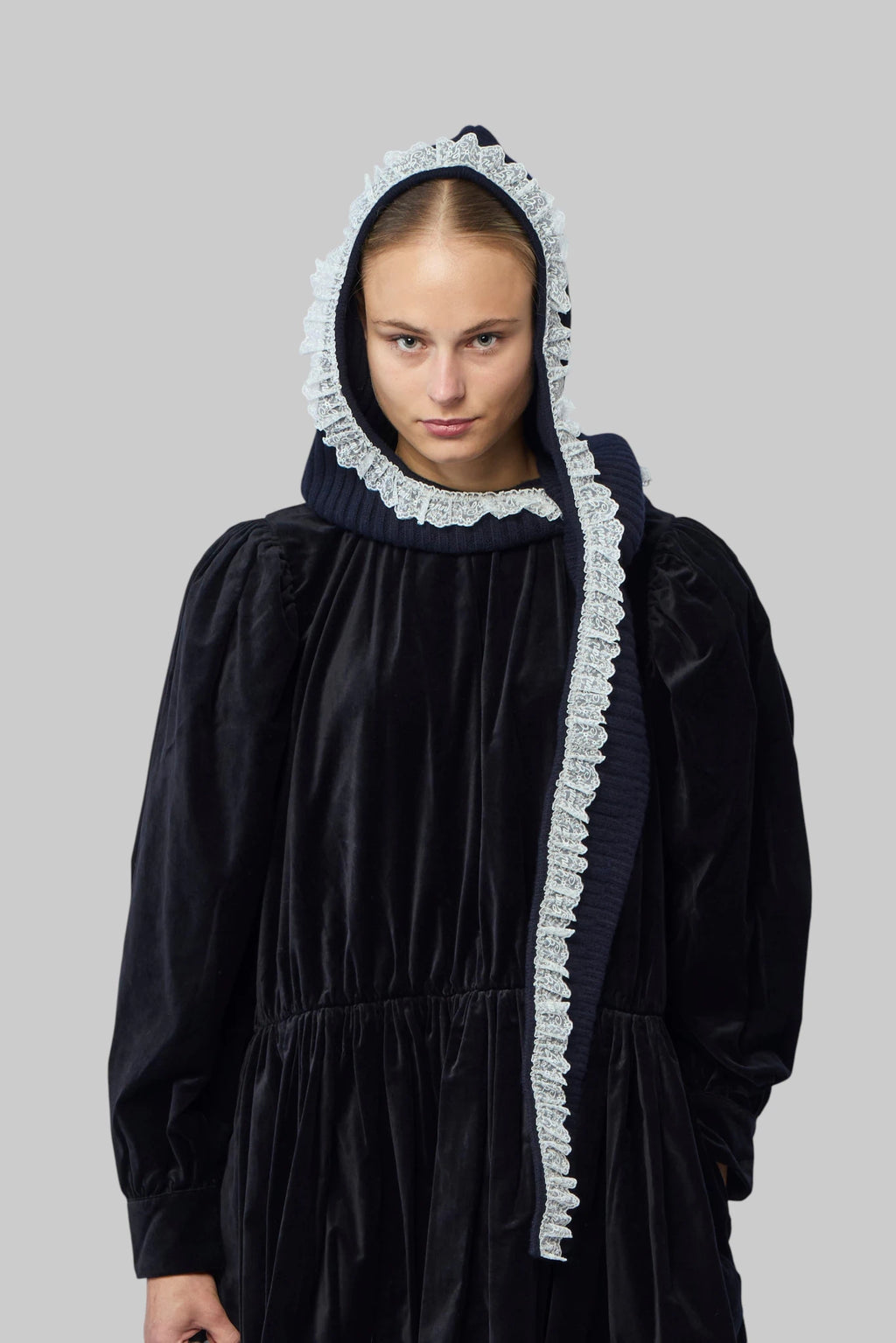 Ganni - Compact Wool Balaclava Lace - LABELS