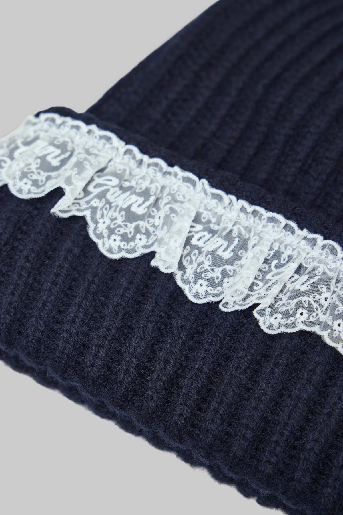 Ganni - Compact Wool Lace Beanie - LABELS