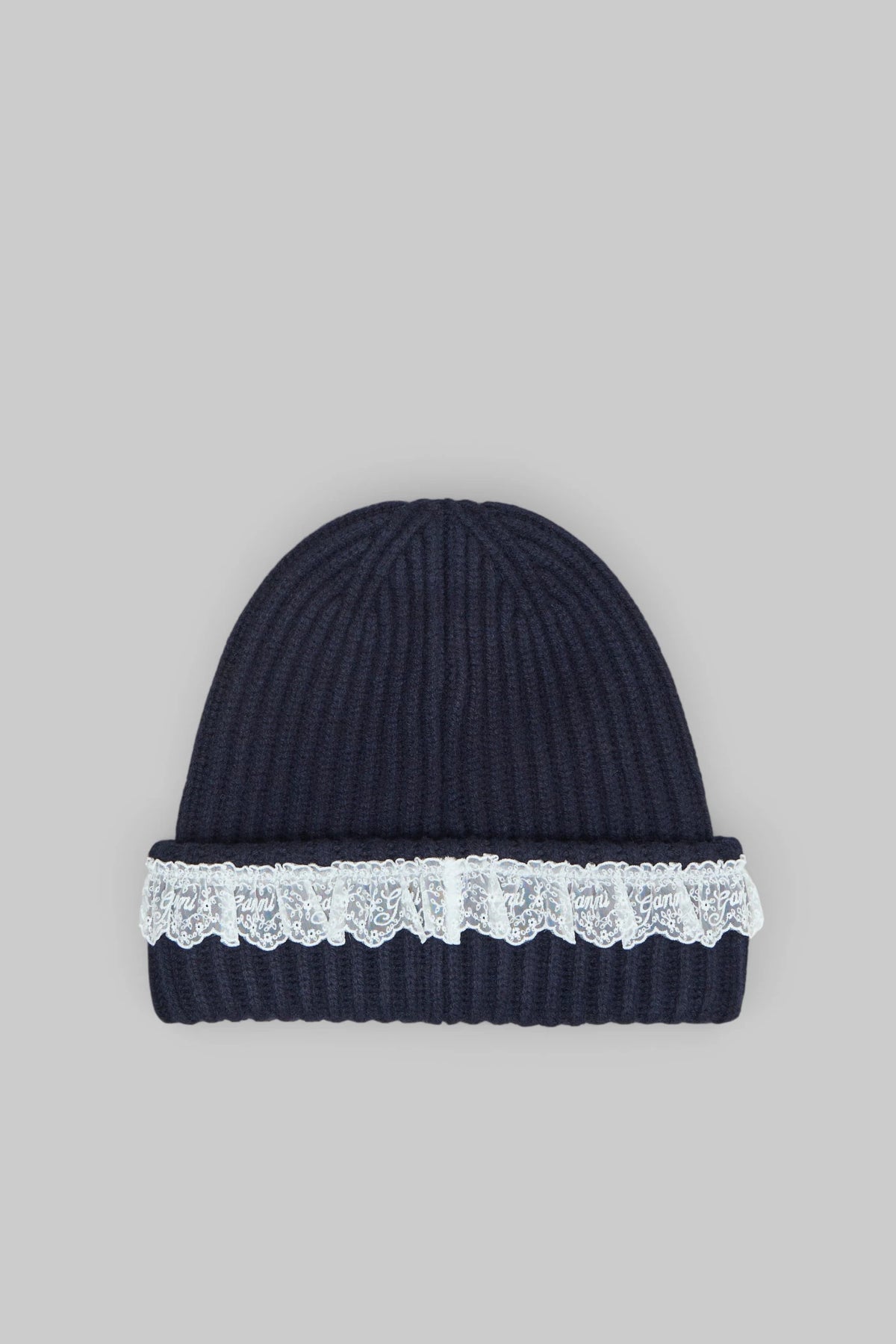 Ganni - Compact Wool Lace Beanie - LABELS