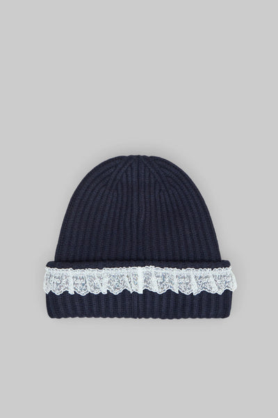 Compact Wool Lace Beanie