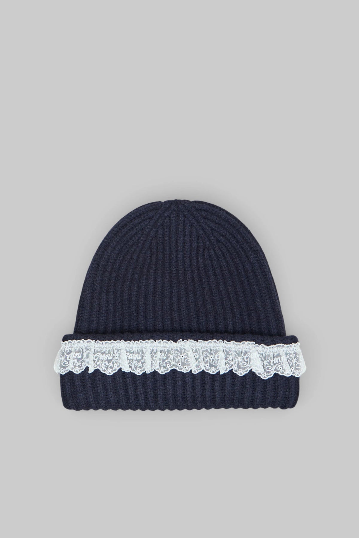 Ganni - Compact Wool Lace Beanie - LABELS