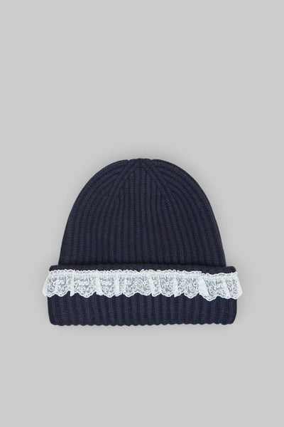 Compact Wool Lace Beanie