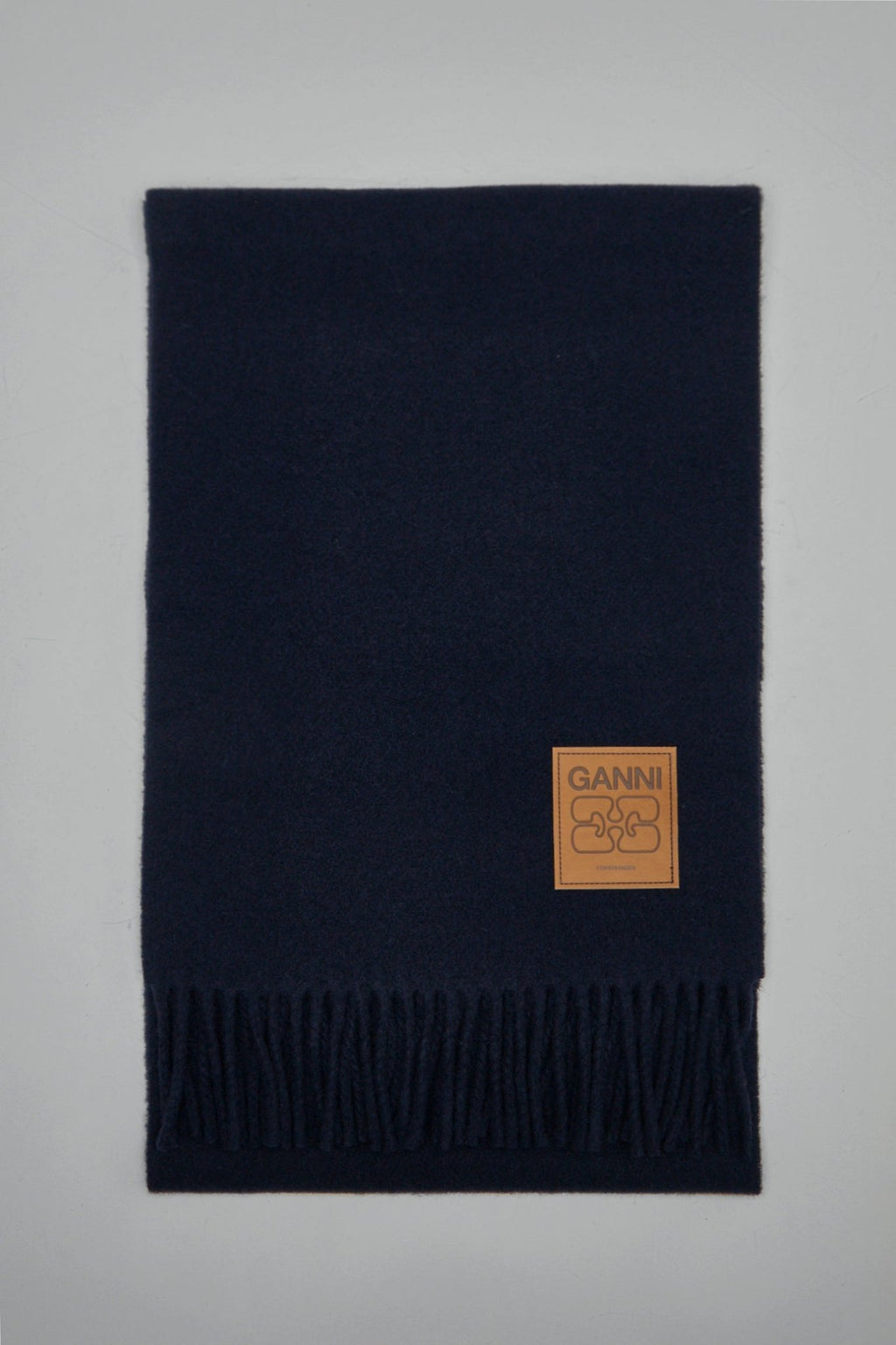Ganni - Double Face Wool Solid Scarf - LABELS