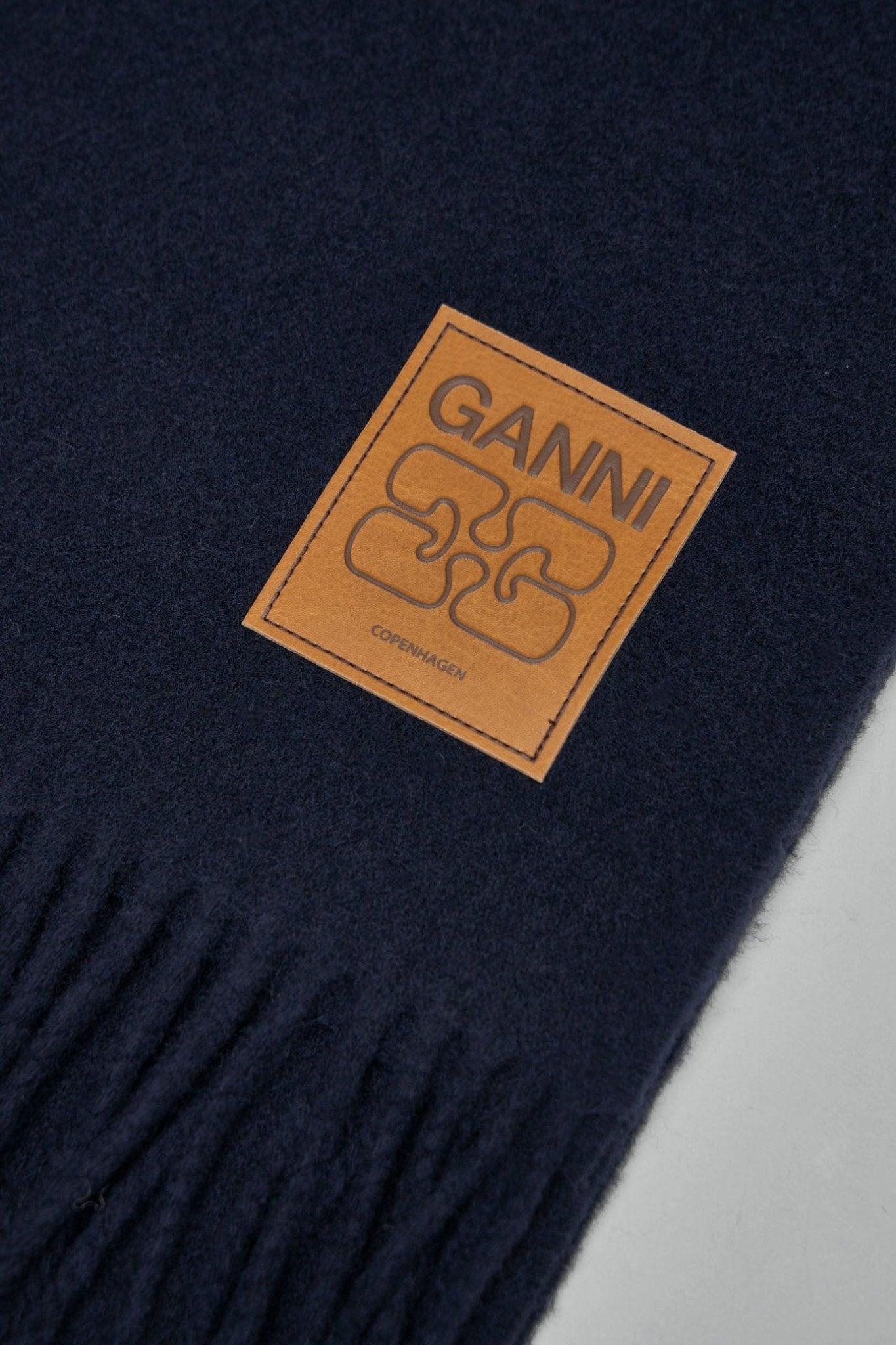 Ganni - Double Face Wool Solid Scarf - LABELS