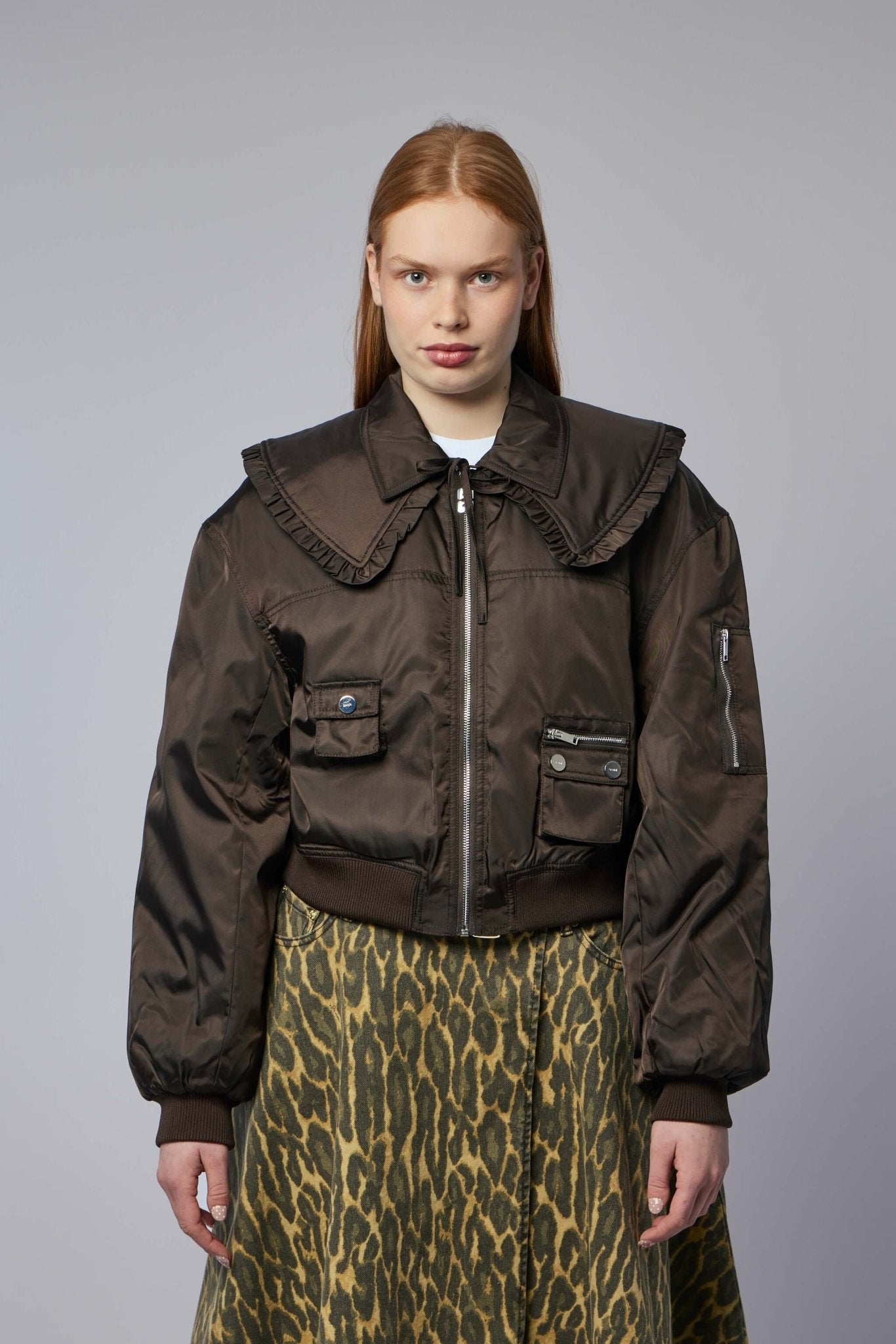 Ganni - Duchesse Nylon Bomber Jacket - LABELS