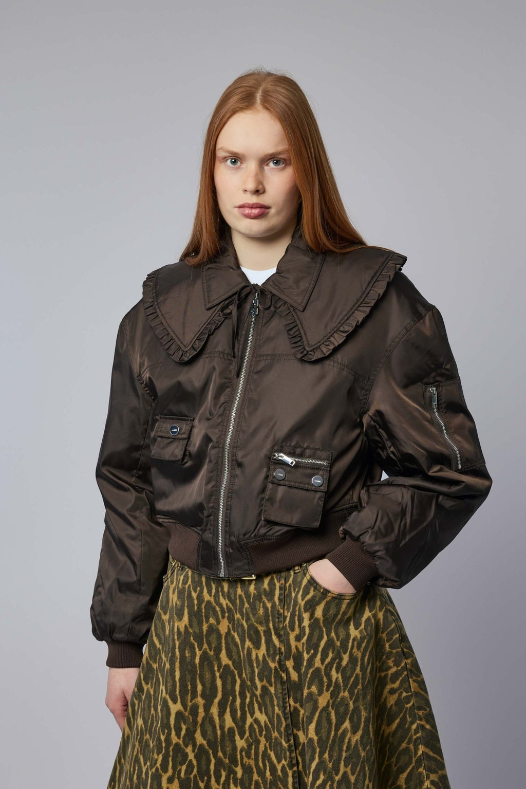 Ganni - Duchesse Nylon Bomber Jacket - LABELS