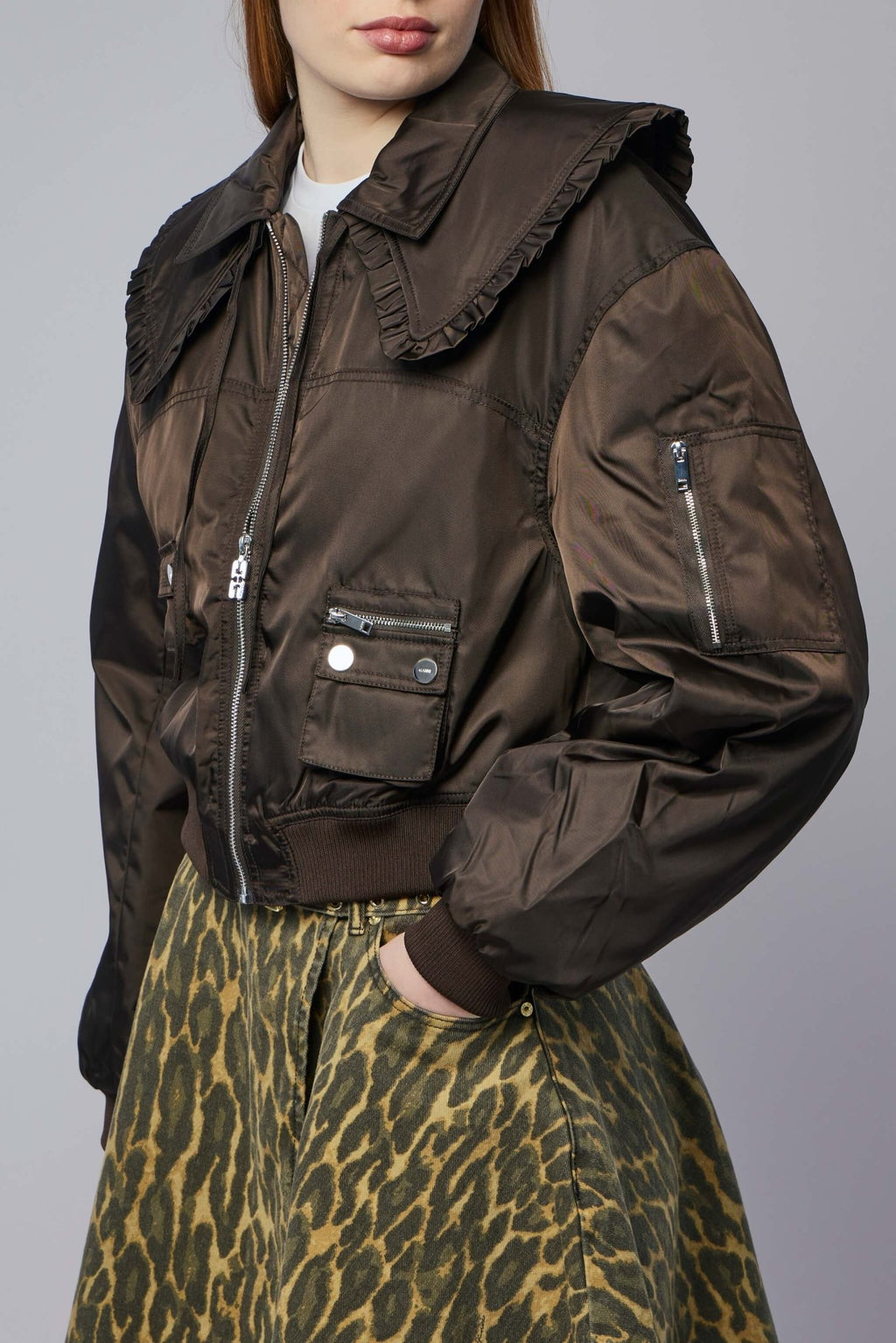 Ganni - Duchesse Nylon Bomber Jacket - LABELS