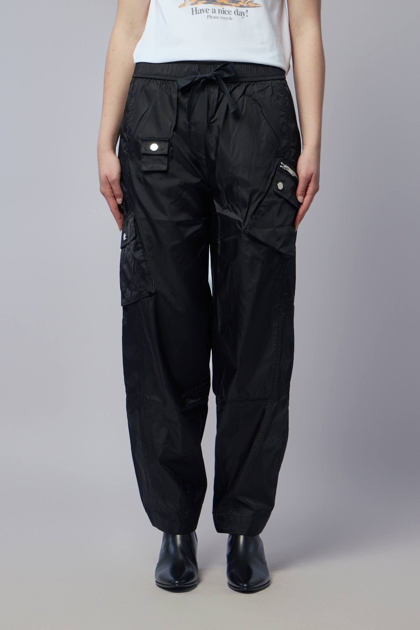 Ganni - Duchesse Nylon Oversized Elasticated Pants - LABELS