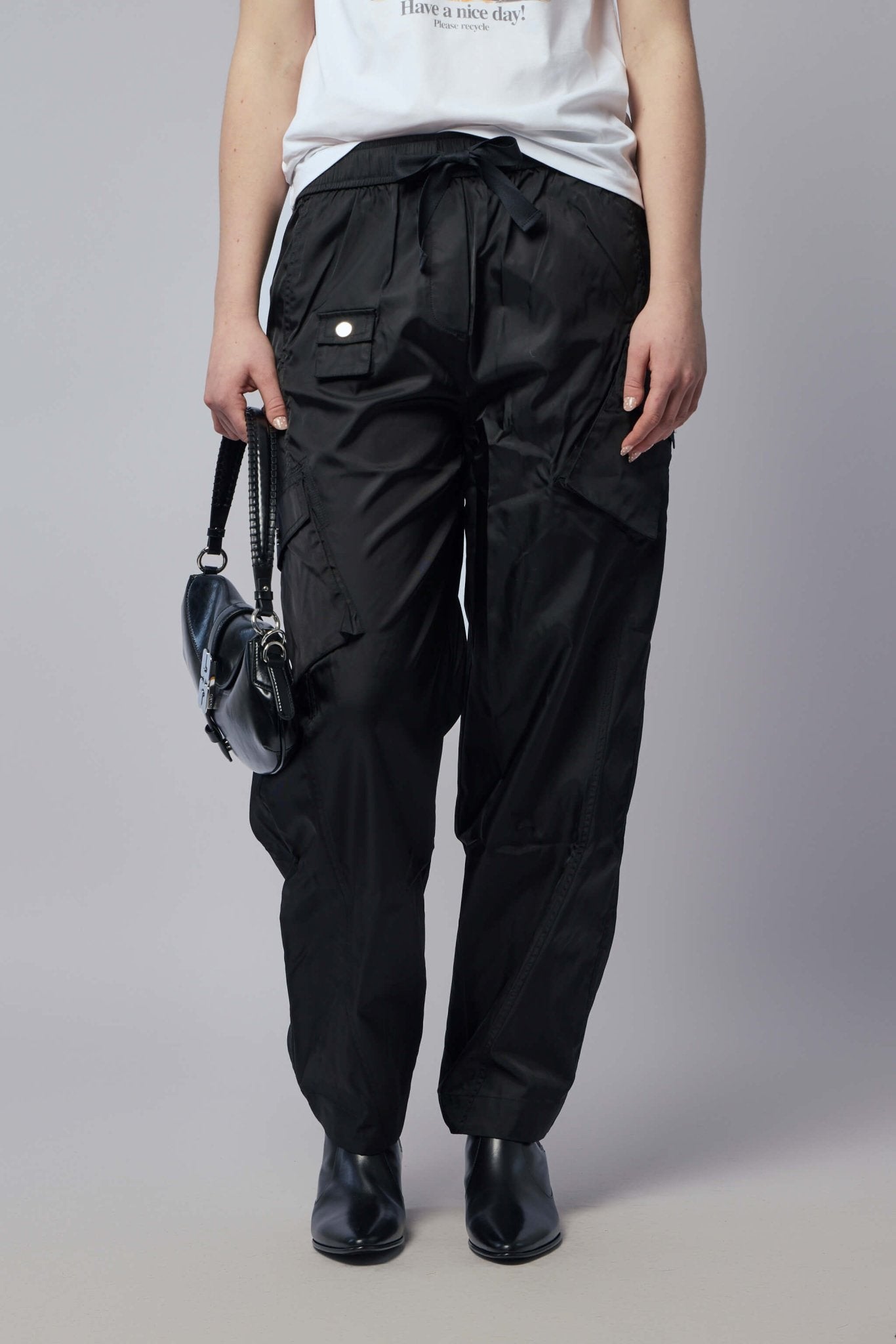 Ganni - Duchesse Nylon Oversized Elasticated Pants - LABELS