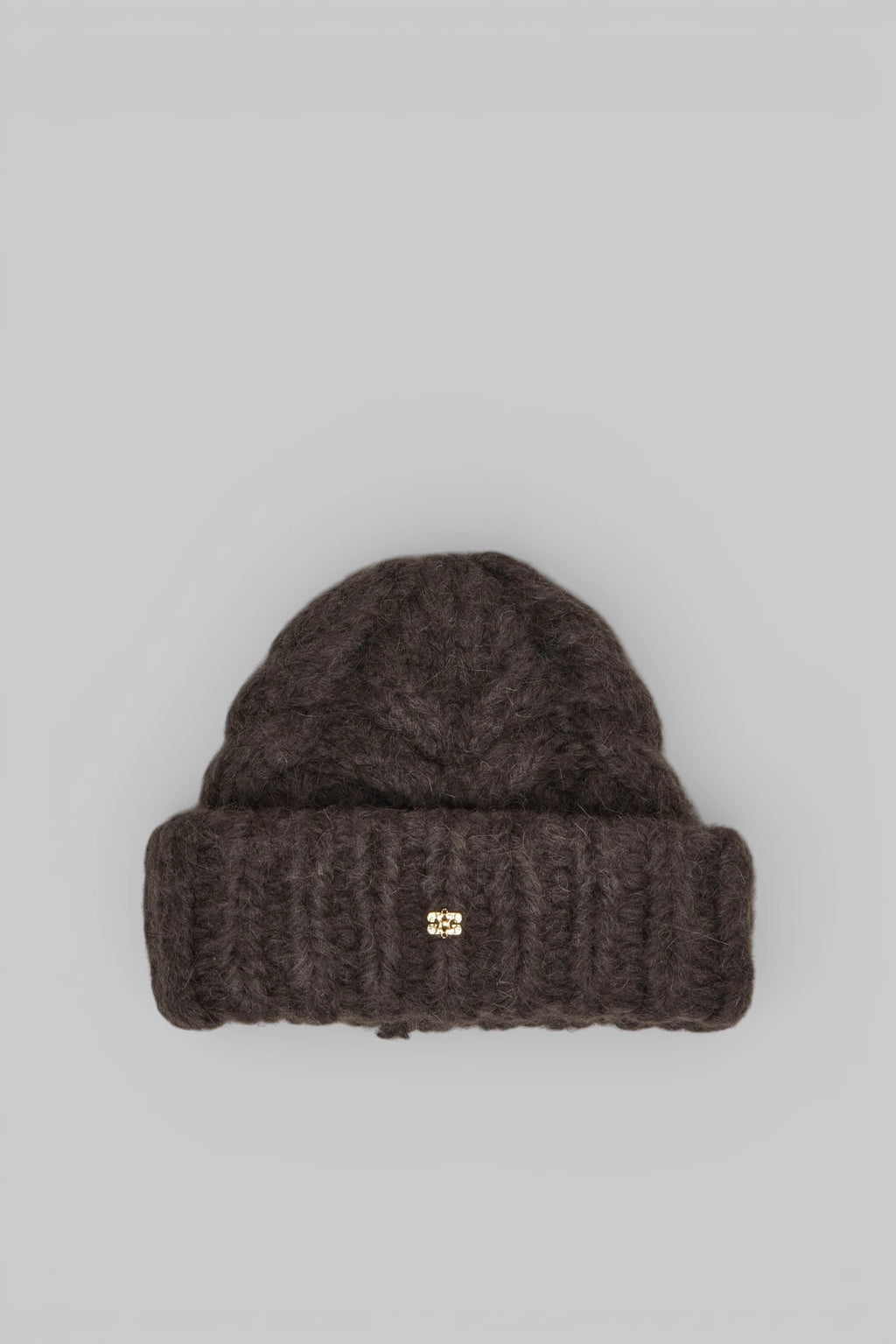 Ganni - Handknit Cable Beanie - LABELS