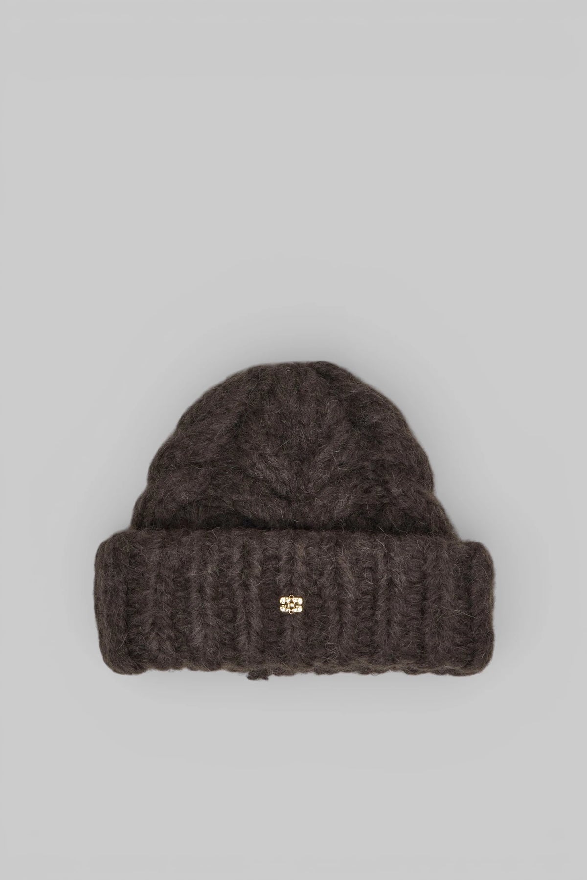 Ganni - Handknit Cable Beanie - LABELS