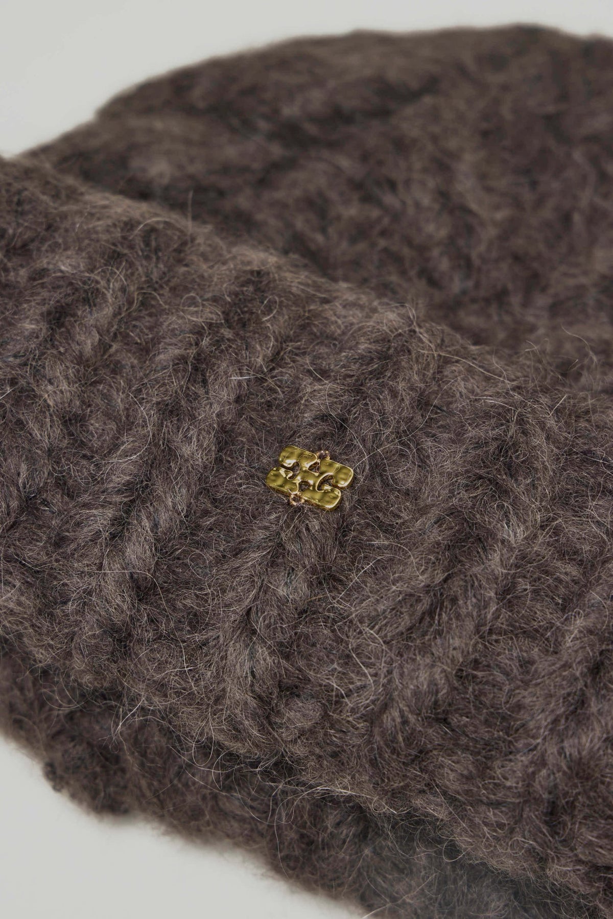 Ganni - Handknit Cable Beanie - LABELS