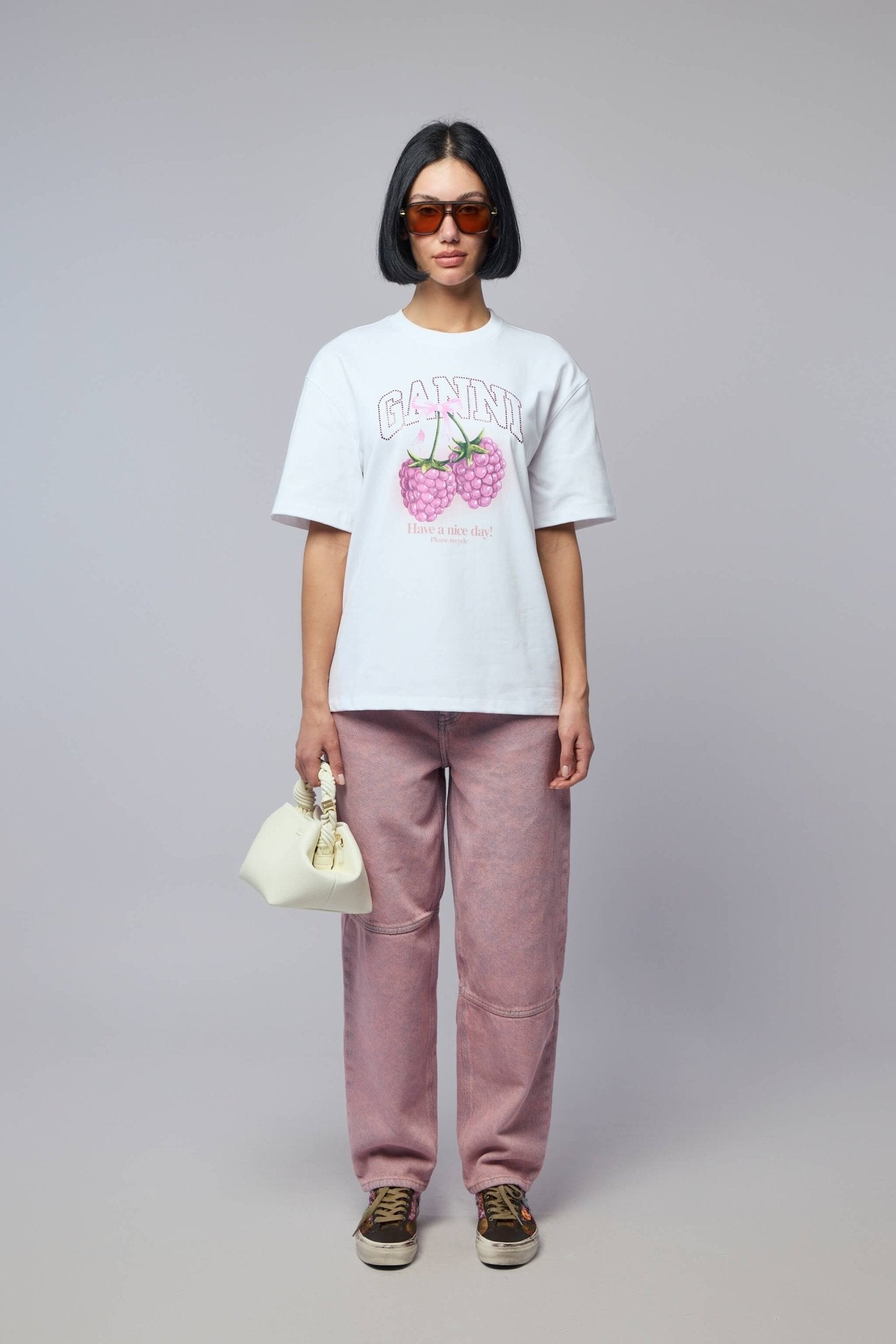 Ganni - Heavy Cotton Jersey Raspberry - LABELS