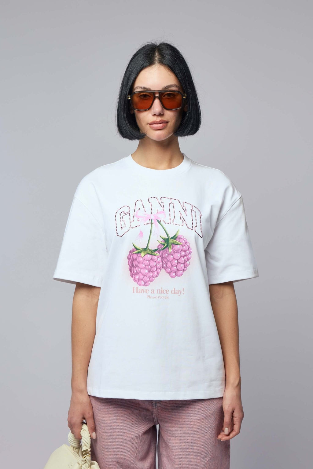 Ganni - Heavy Cotton Jersey Raspberry - LABELS