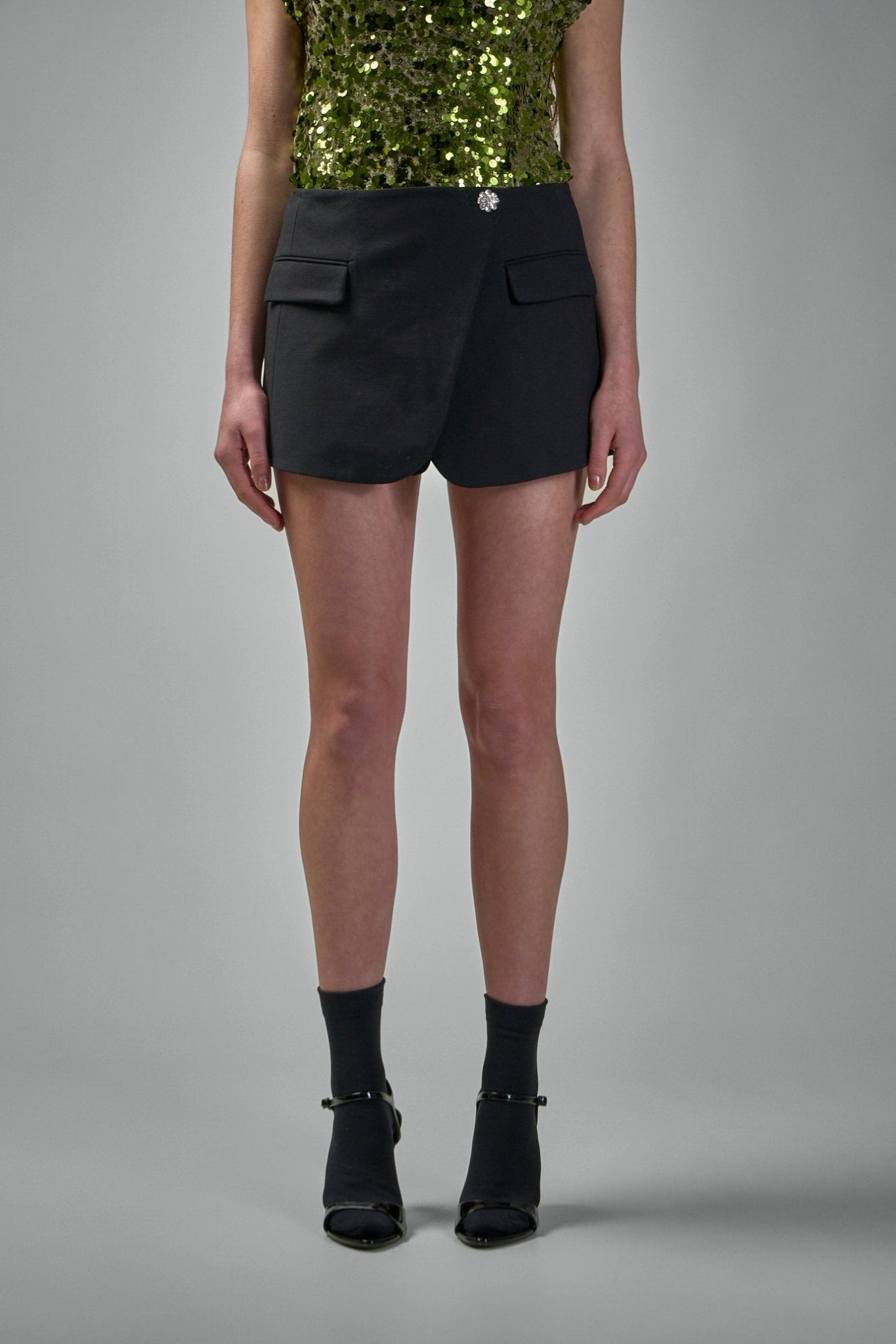 Ganni - Heavy Cotton Tailoring Shorts - LABELS