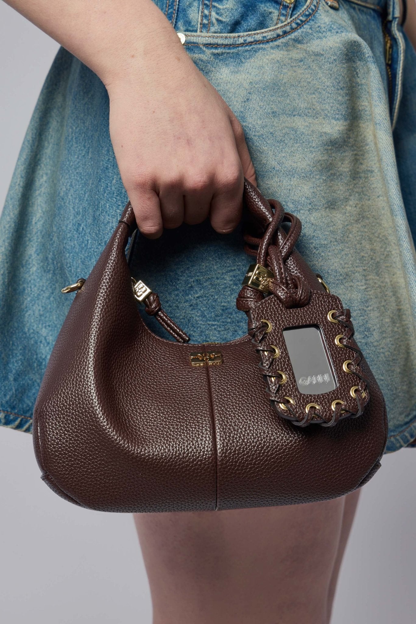 Ganni - Hobo Mini Grained - LABELS