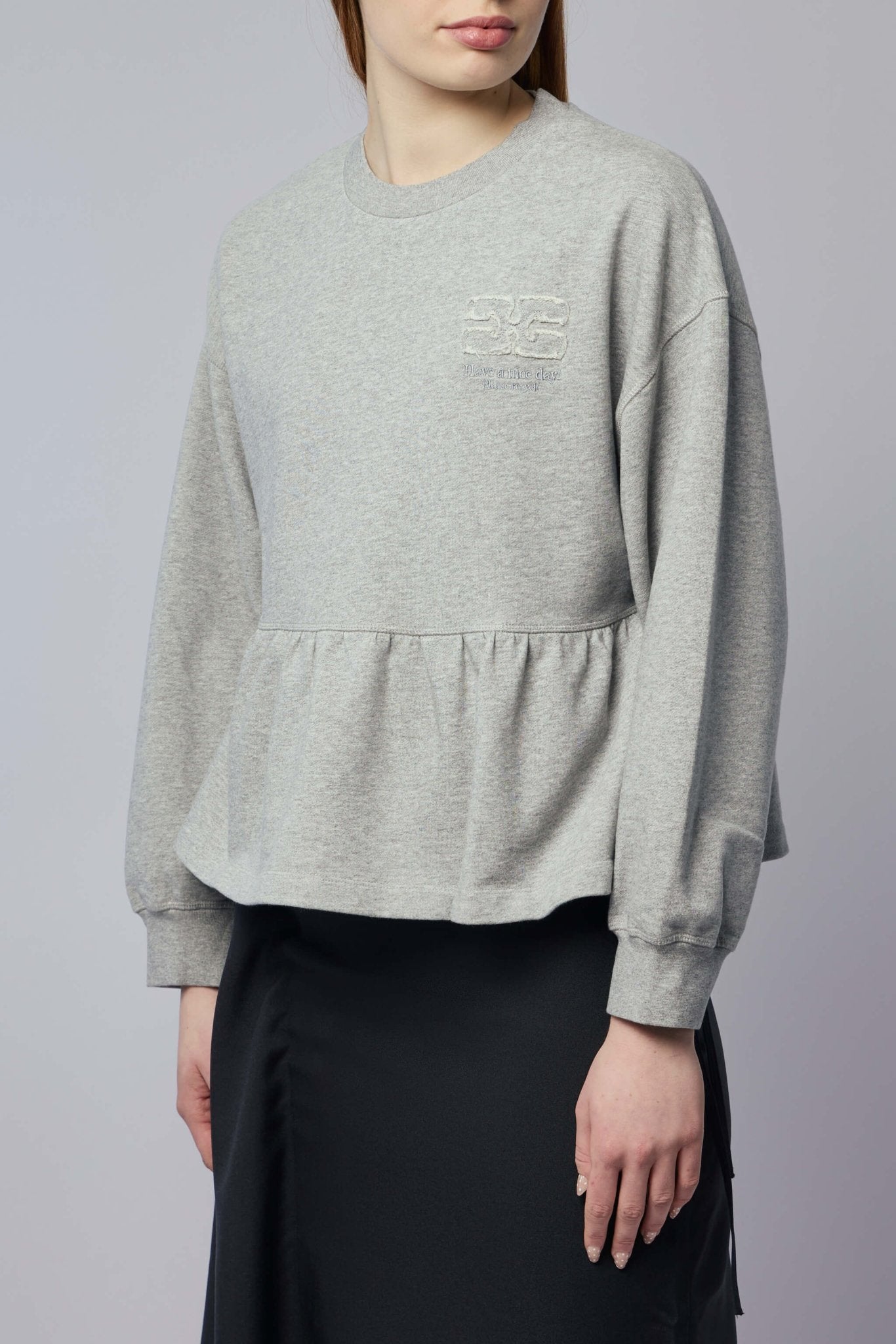 Ganni Sweatshirts - Isoli Crewneck With Peplum – LABELS