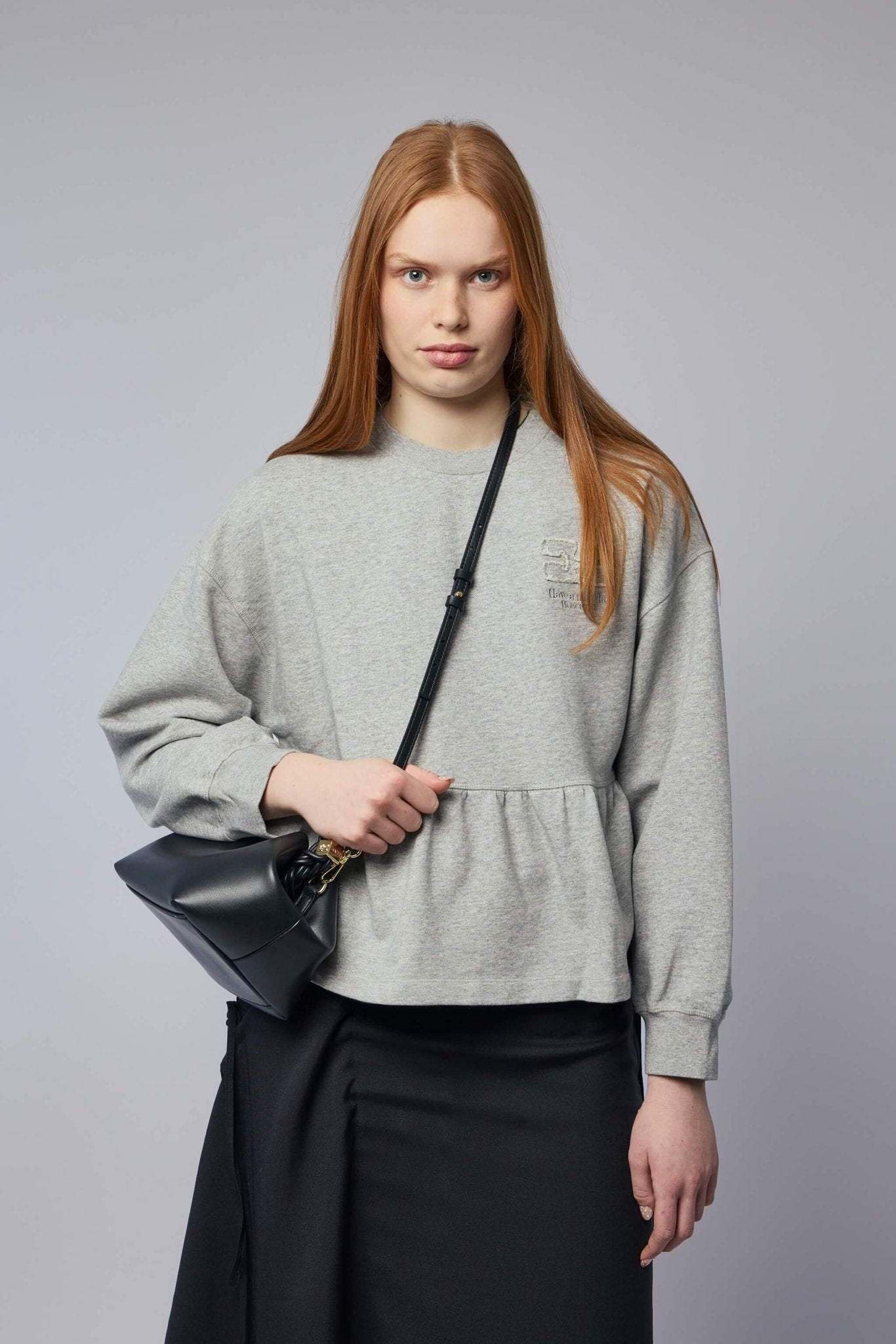 Ganni Sweatshirts - Isoli Crewneck With Peplum – LABELS