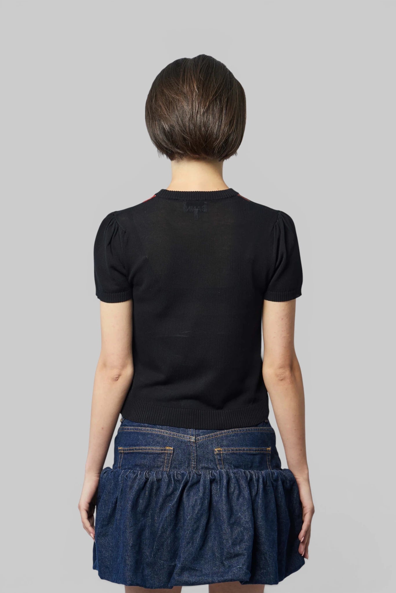 Ganni - Light Cotton Argyle T-shirt - LABELS