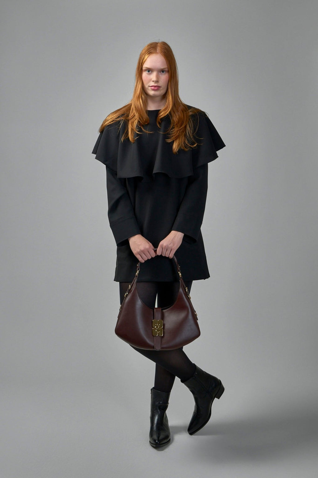 Ganni - Light Twill Suiting Circle Collar Mini Dress - LABELS