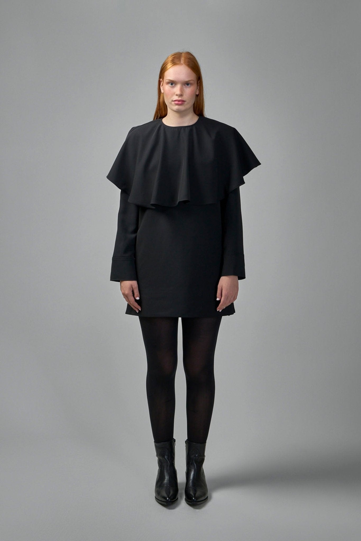 Ganni Mini Dresses - Light Twill Circle Collar LABELS Ganni Mini Dresses - Light Twill Circle Collar LABELS