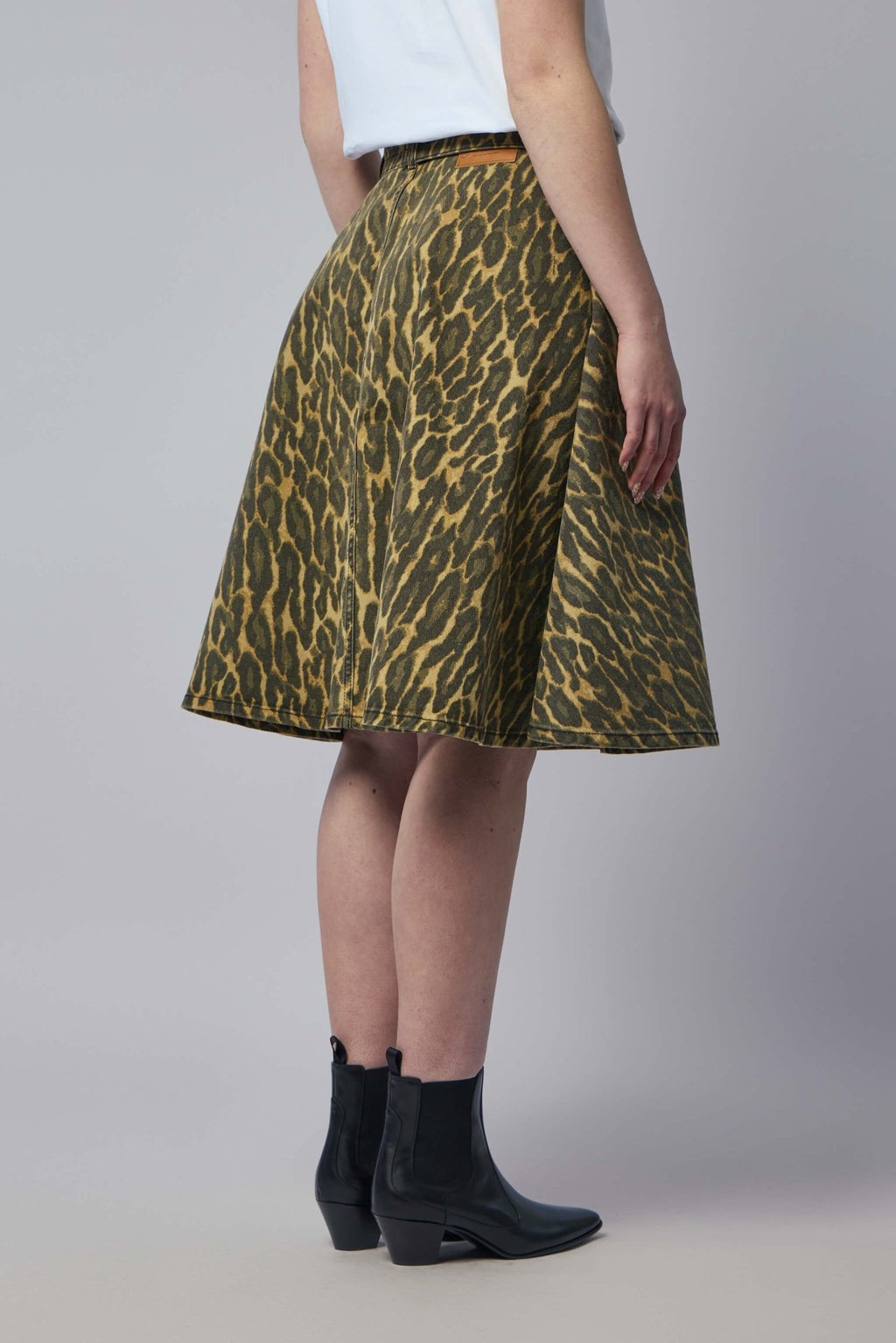 Ganni - Print Denim Wrap Midi Skirt - LABELS