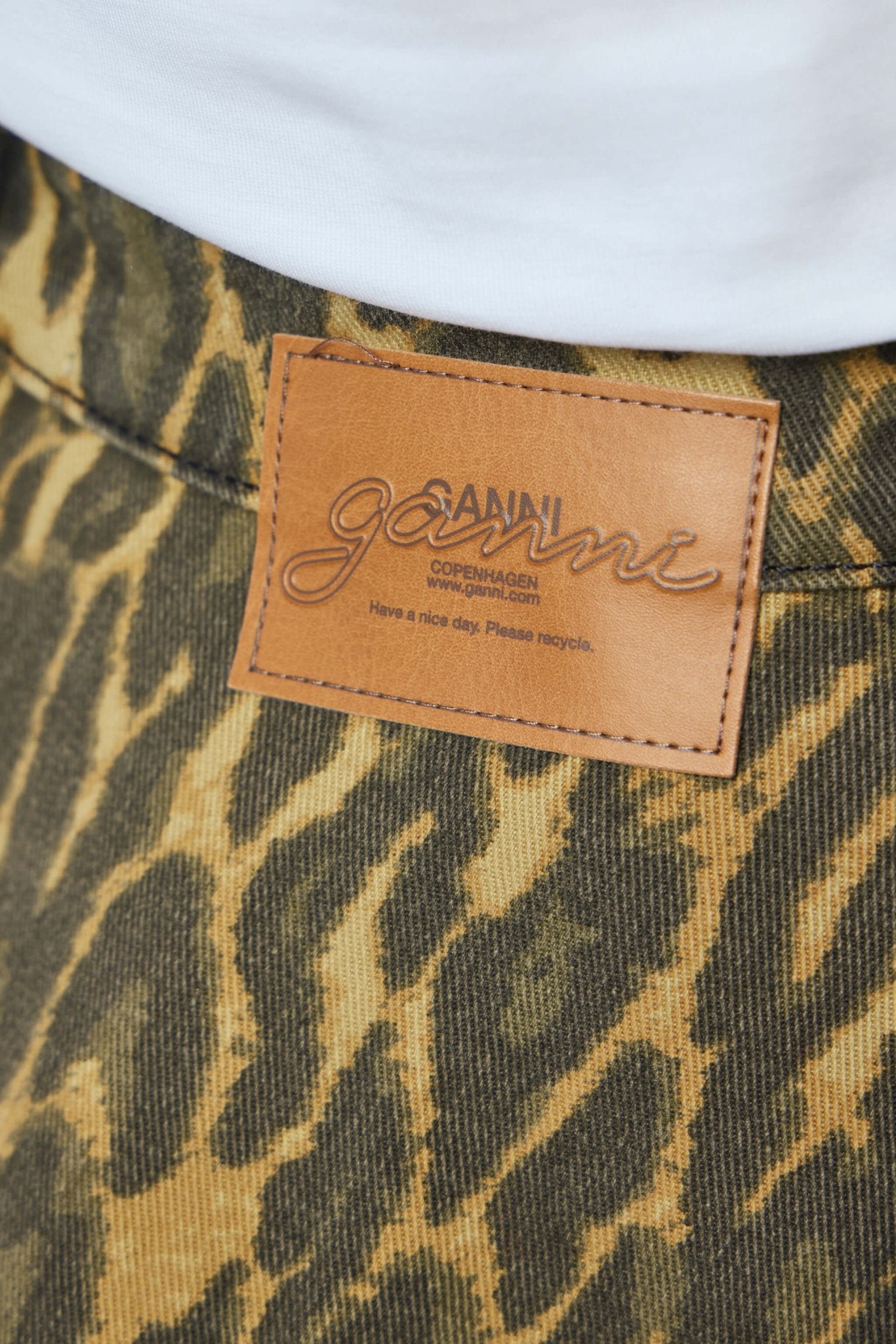 Ganni - Print Denim Wrap Midi Skirt - LABELS