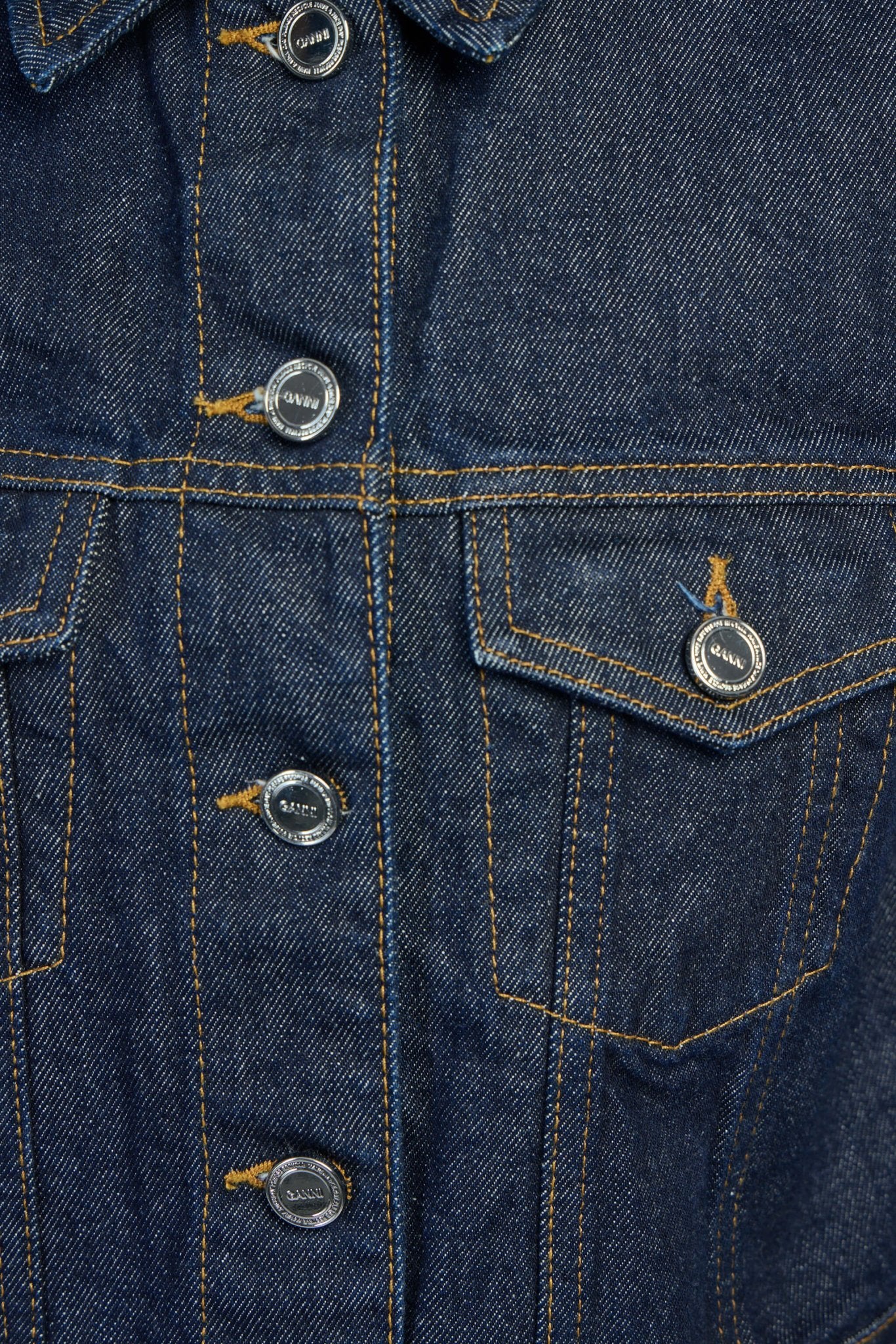 Ganni - Rinse Denim Cropped Jacket - LABELS