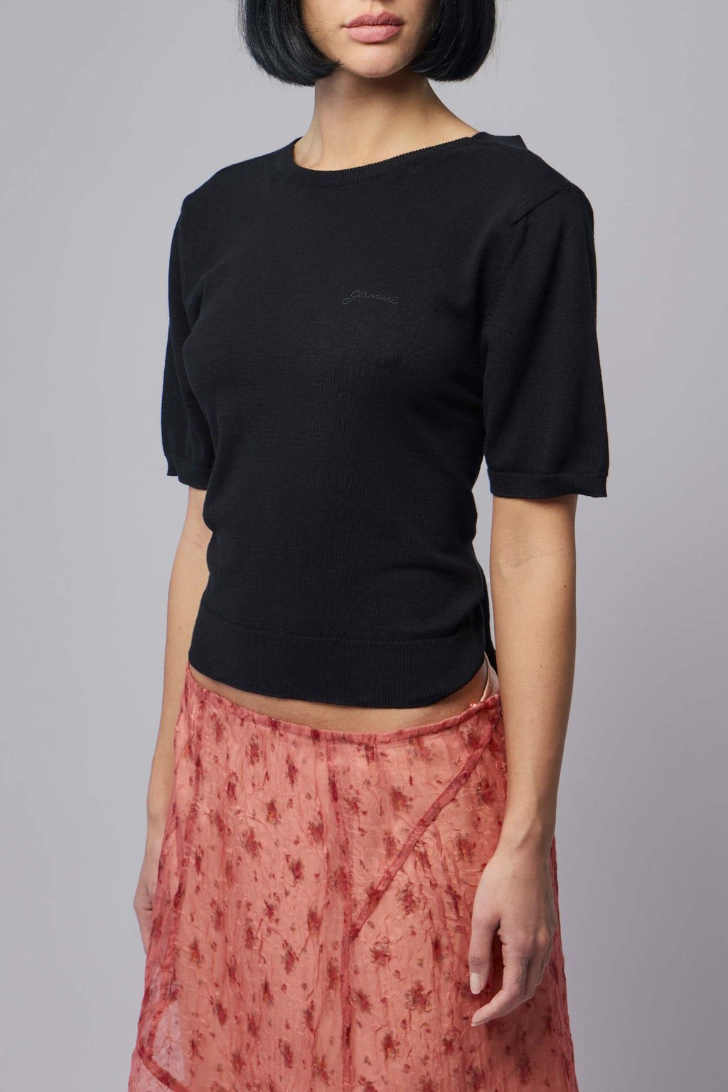 Ganni - Sheer Cotton Back Tie Top - LABELS