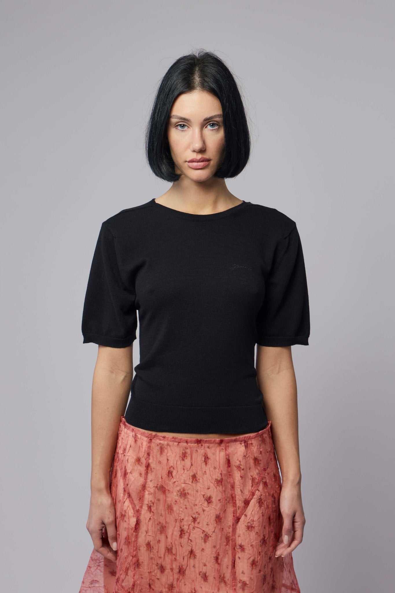 Ganni - Sheer Cotton Back Tie Top - LABELS