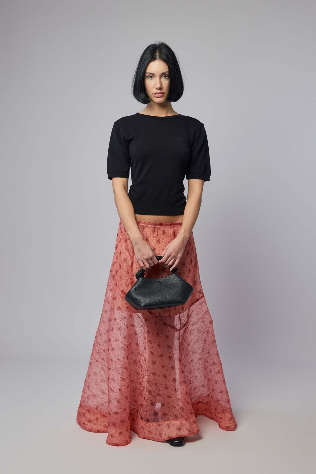 Ganni - Sheer Cotton Back Tie Top - LABELS