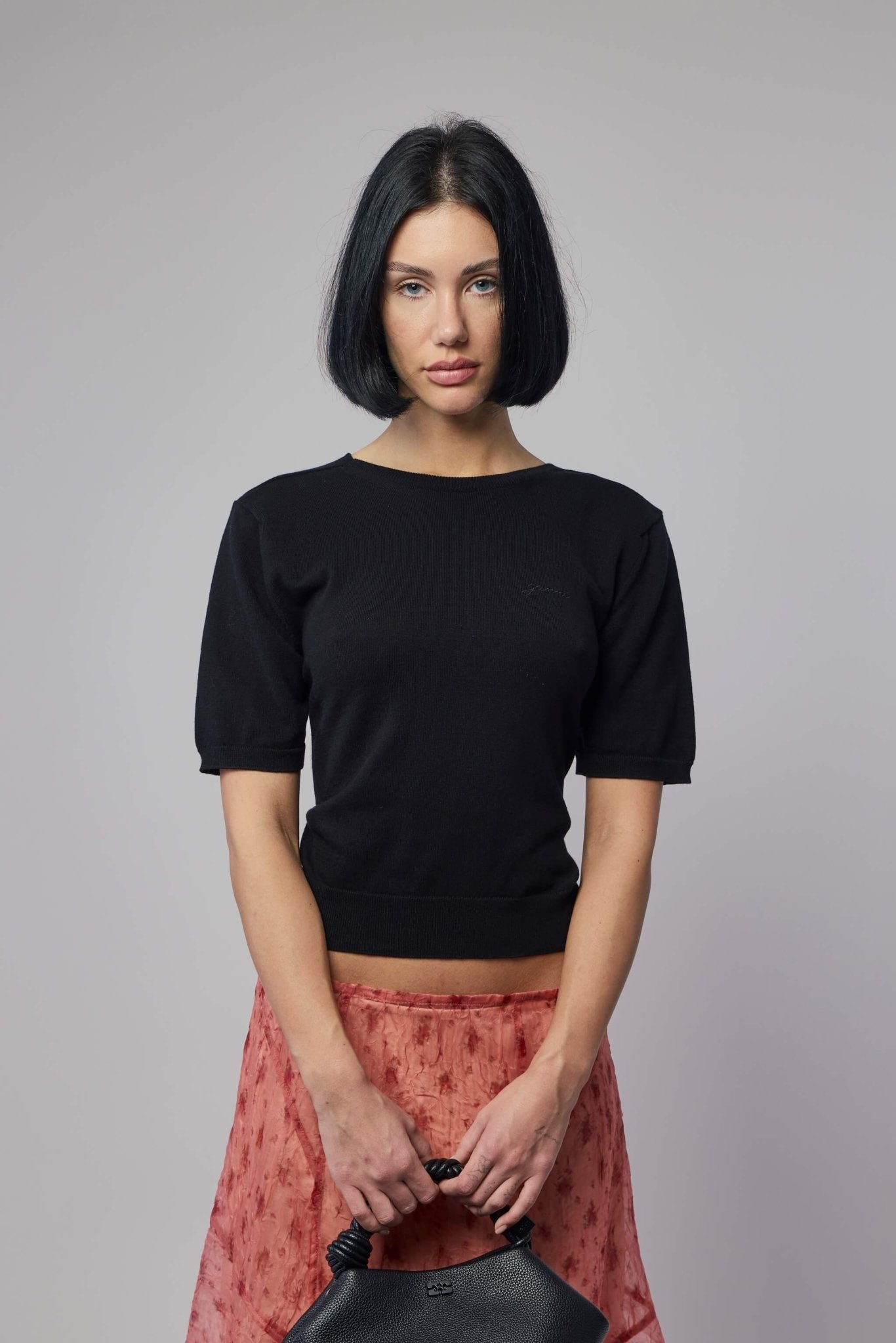 Ganni - Sheer Cotton Back Tie Top - LABELS