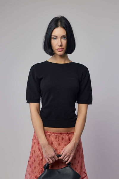 Sheer Cotton Back Tie Top