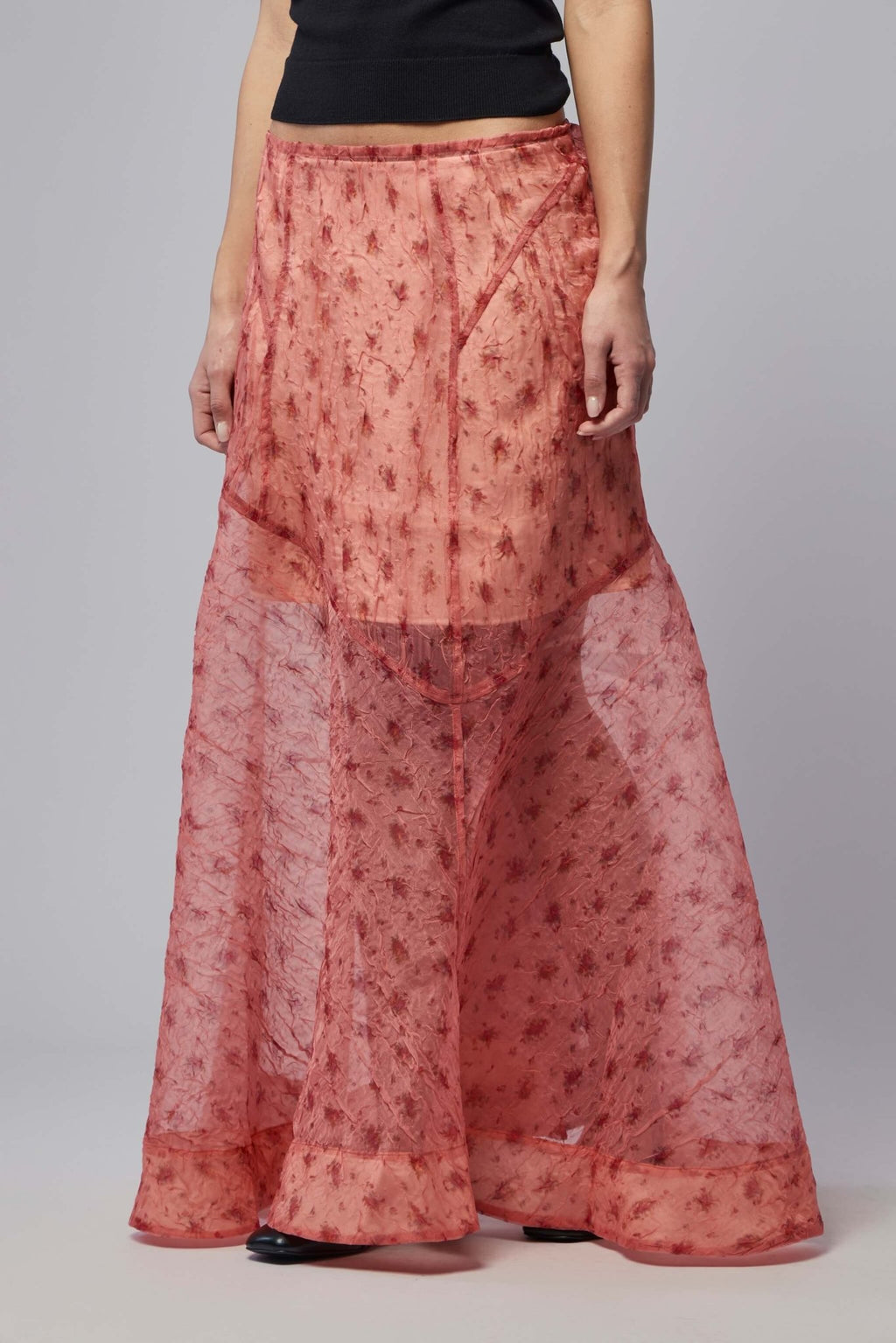 Ganni - Shibori Organza Fluid Skirt - LABELS