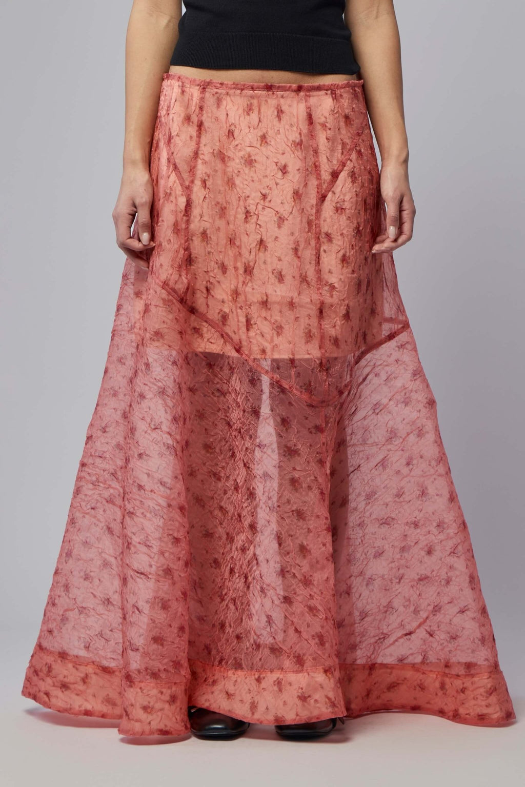 Ganni - Shibori Organza Fluid Skirt - LABELS