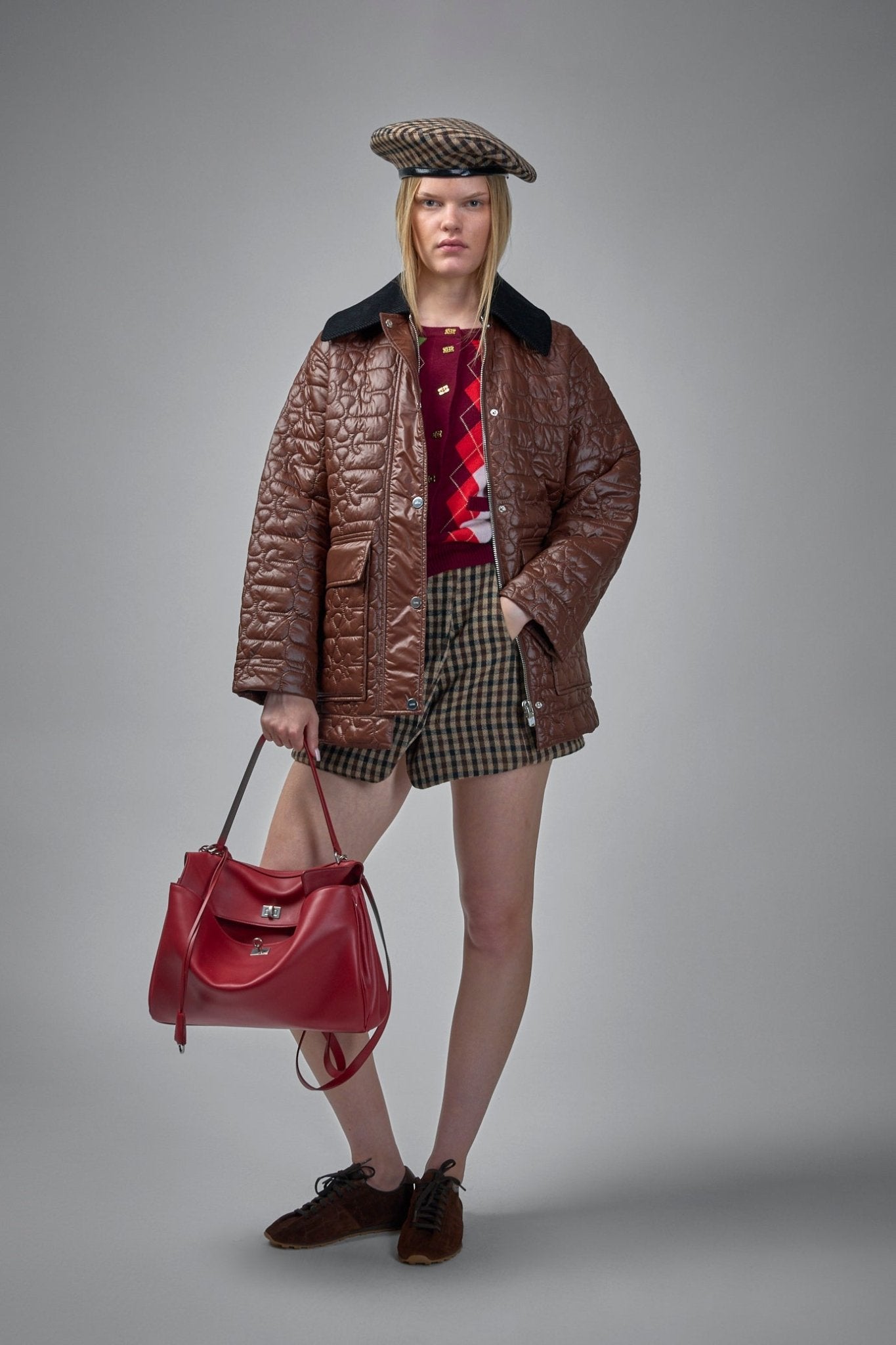 Ganni - Shiny Quilt Midi Jacket - LABELS