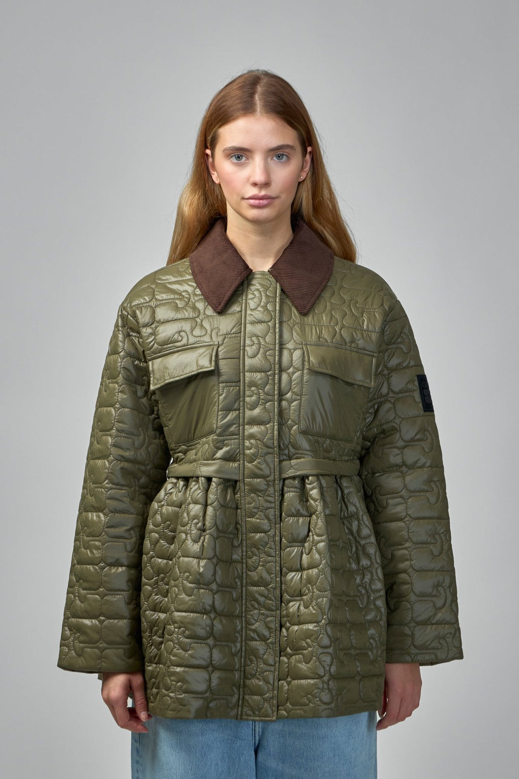 Ganni - Shiny Quilt Midi Jacket - LABELS