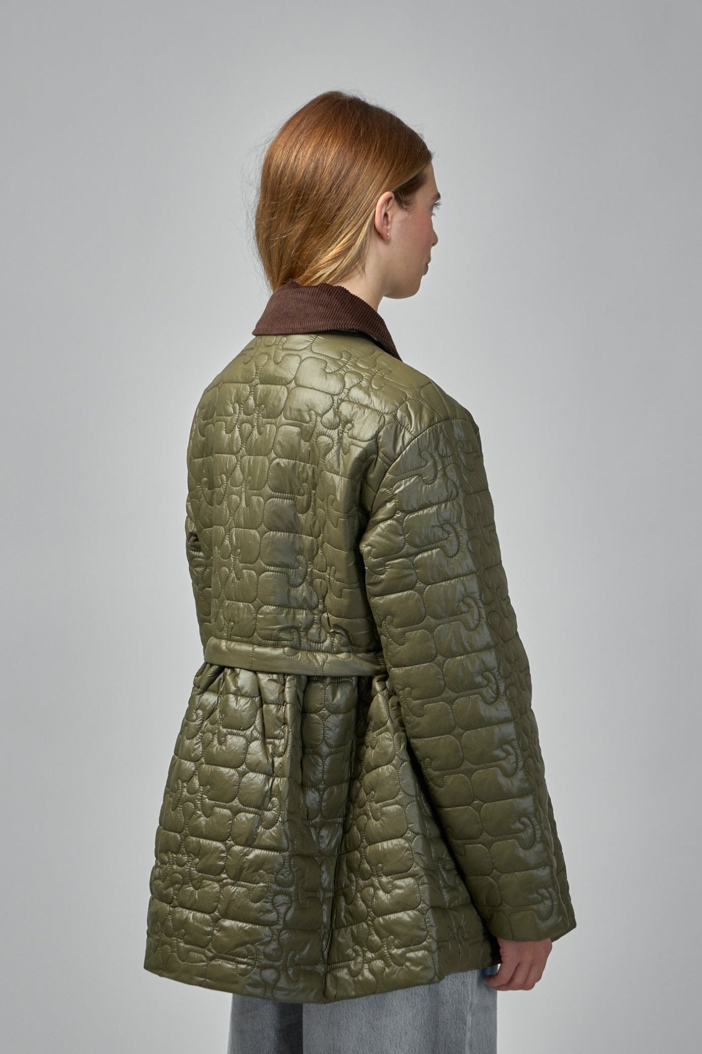 Ganni - Shiny Quilt Midi Jacket - LABELS