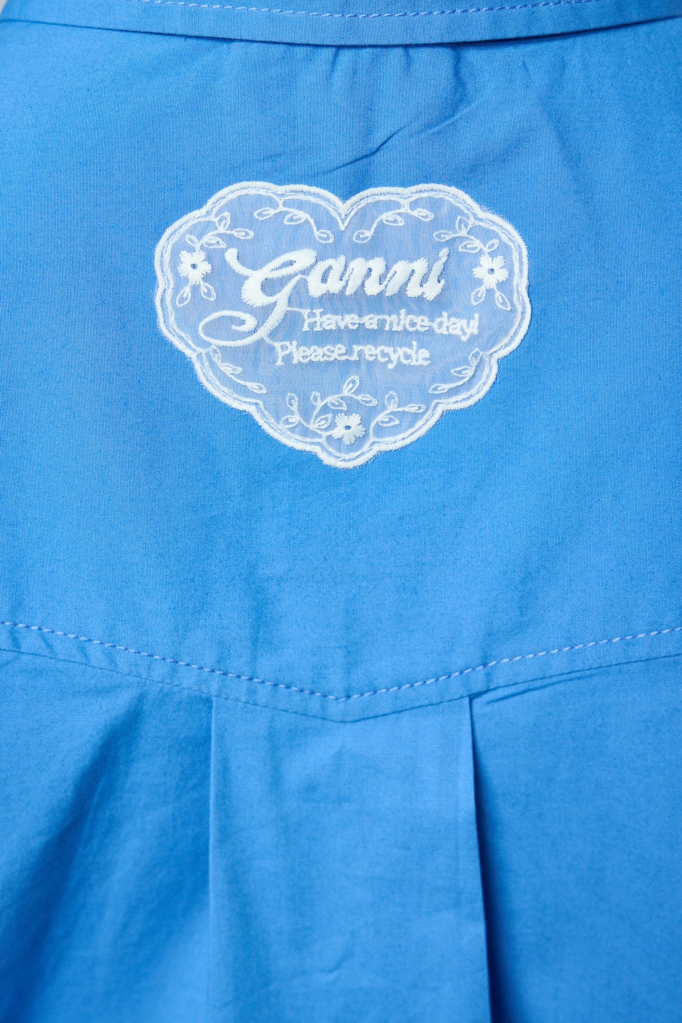 Ganni - Stretch Cotton Cropped Bowling Shirt - LABELS