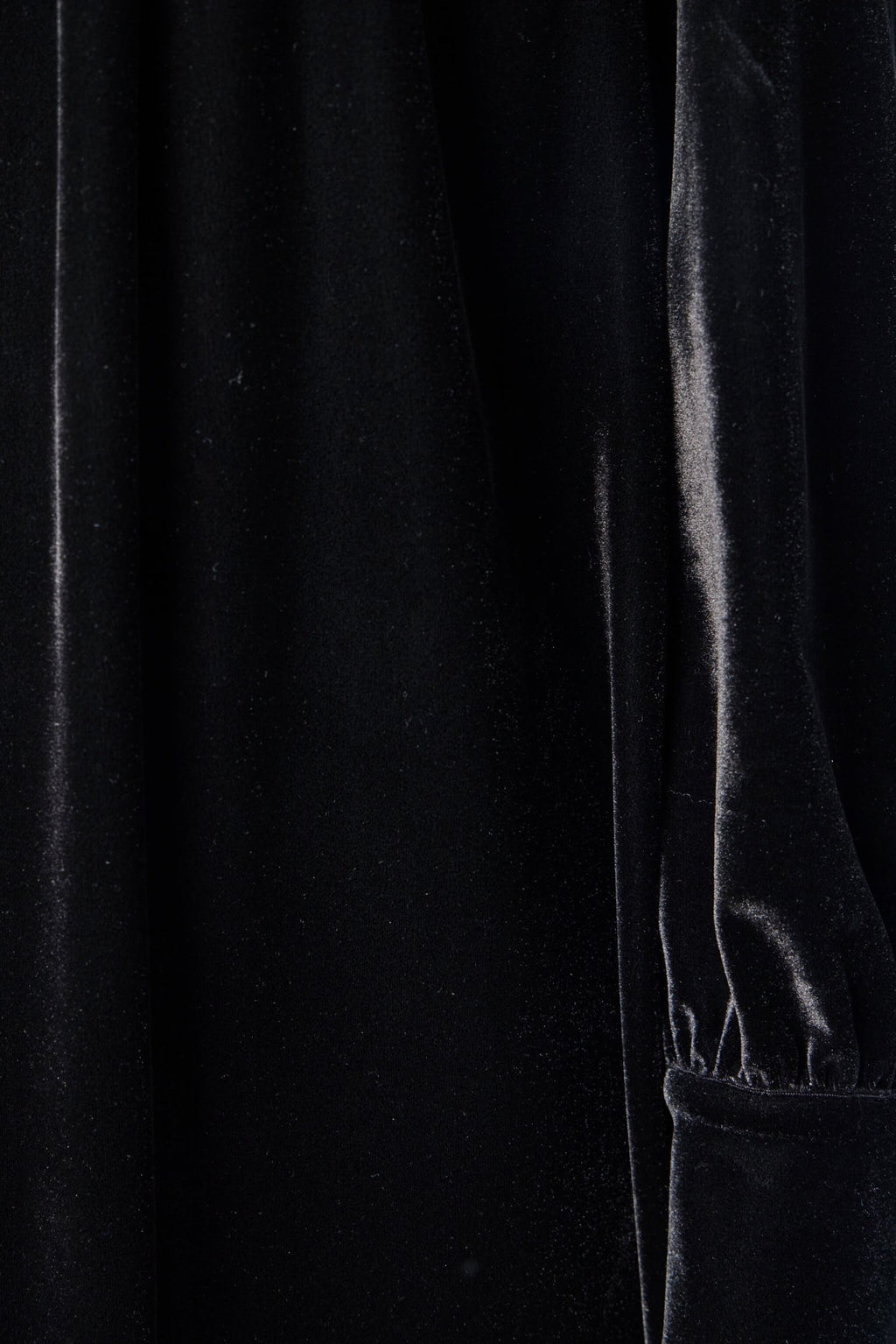 Ganni - Stretch Velvet Jersey Collar Mini Dress - LABELS