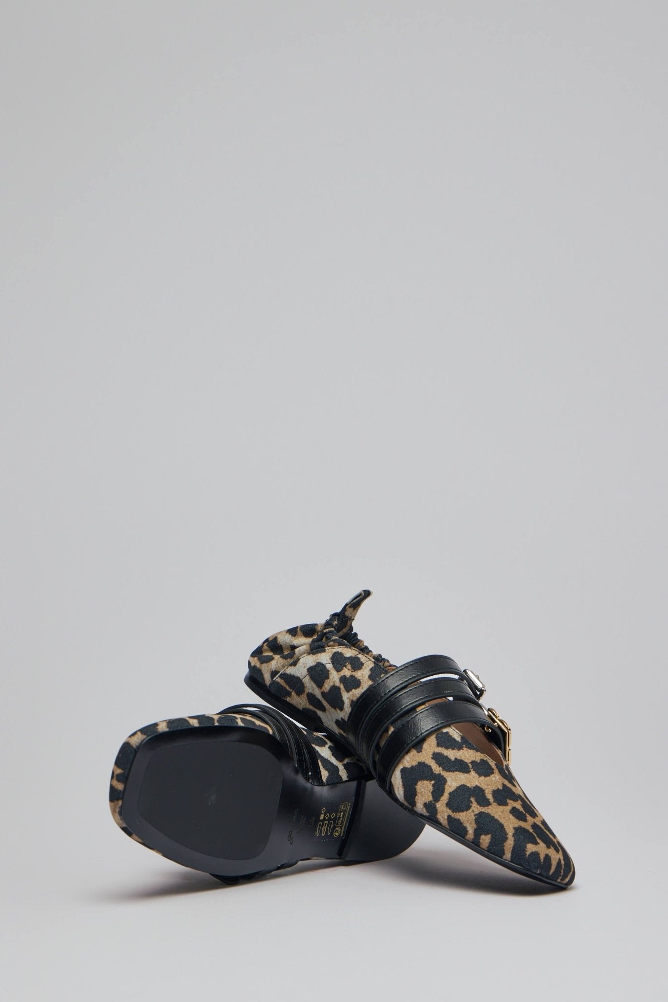 Ganni - Sue Triple Ballerina Flocked Denim Printed - LABELS