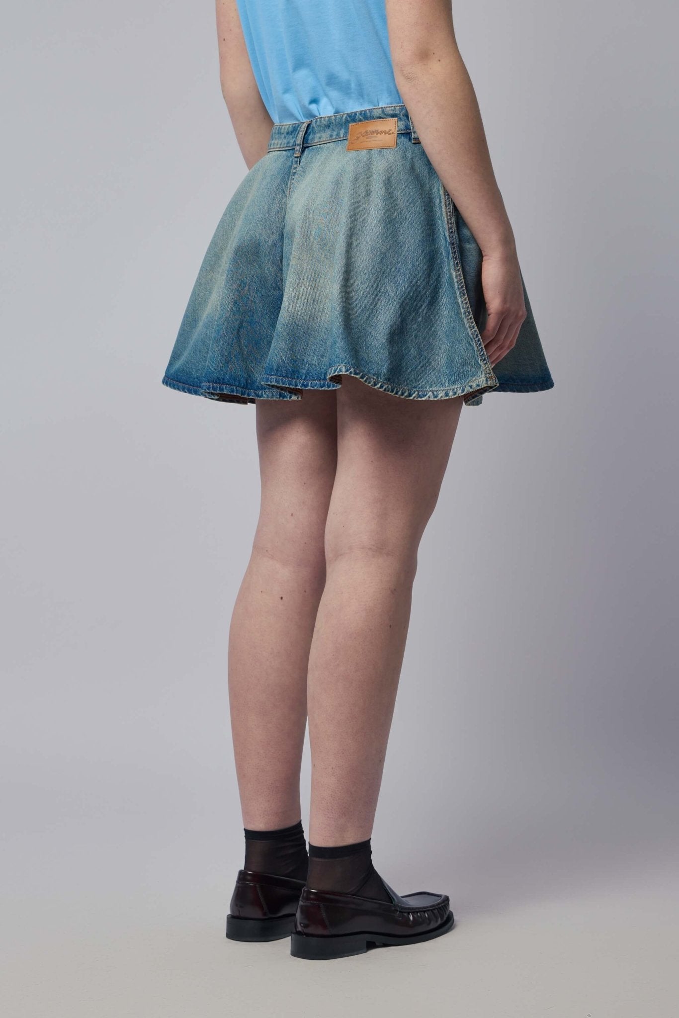 Ganni - Tint Rigid Denim Mini Skirt - LABELS