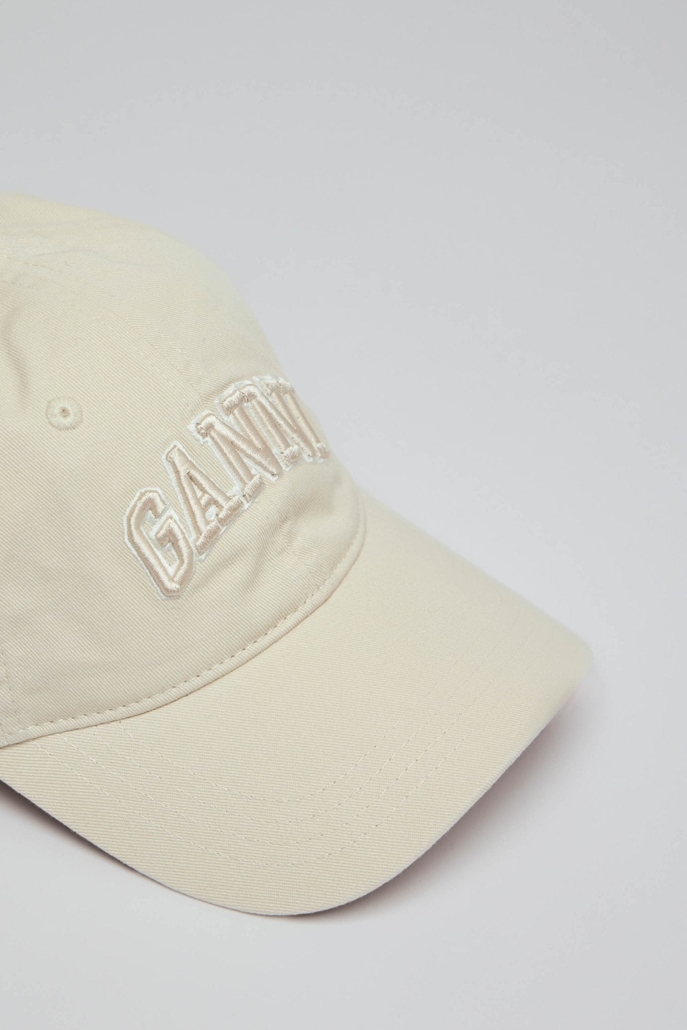 Ganni - Washed Cotton Canvas Cap Emb - LABELS