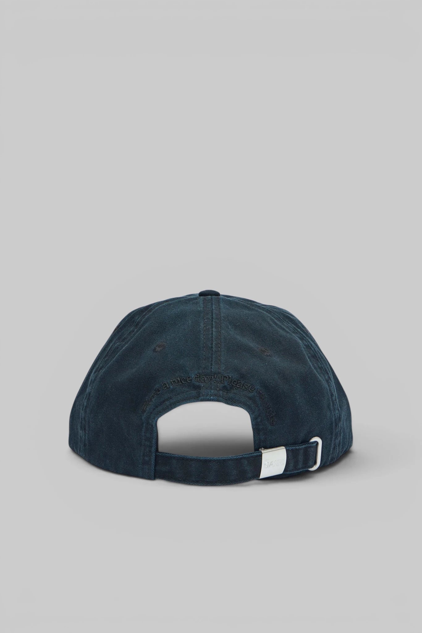 Ganni - Washed Cotton Canvas Cap Emb - LABELS