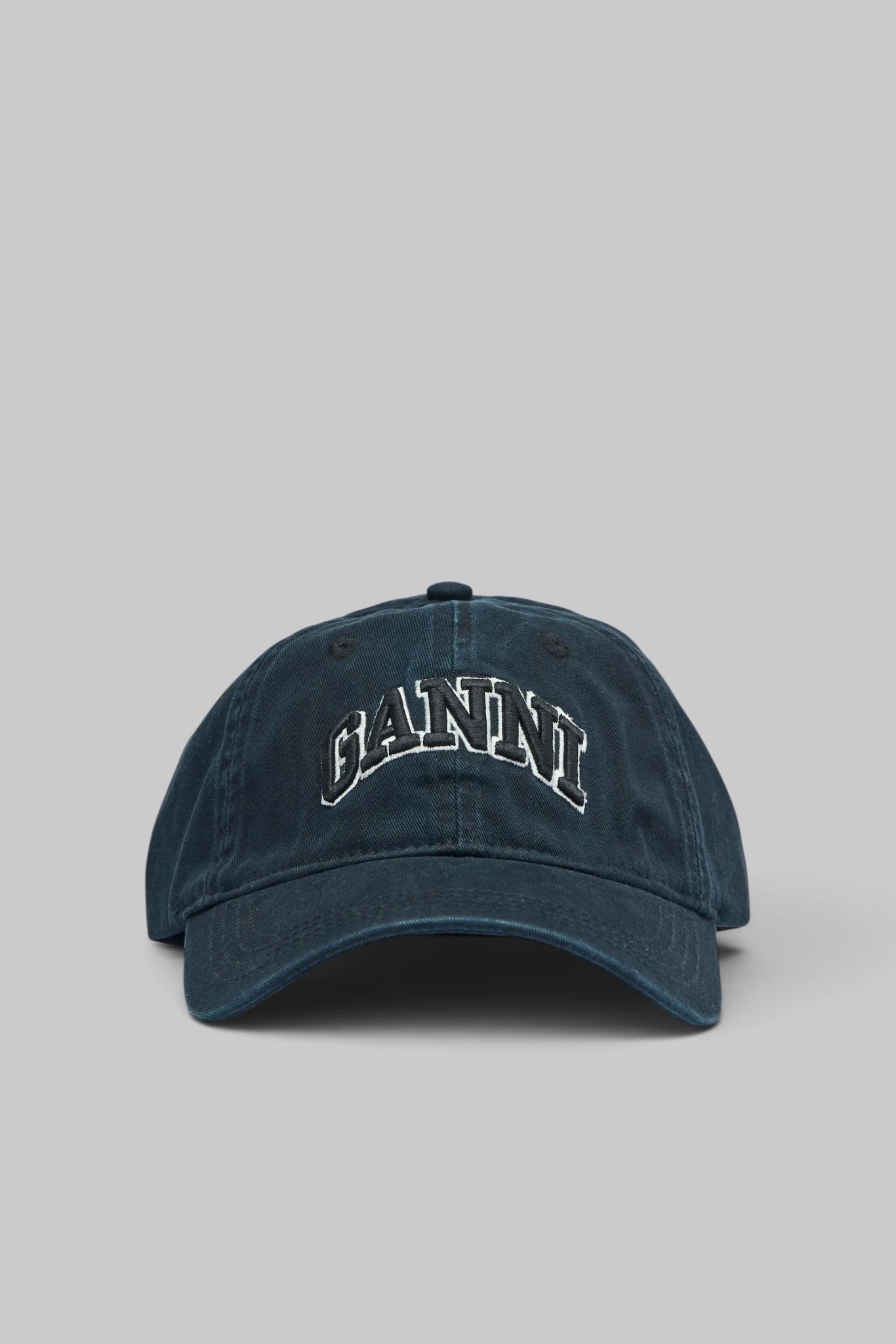 Ganni - Washed Cotton Canvas Cap Emb - LABELS