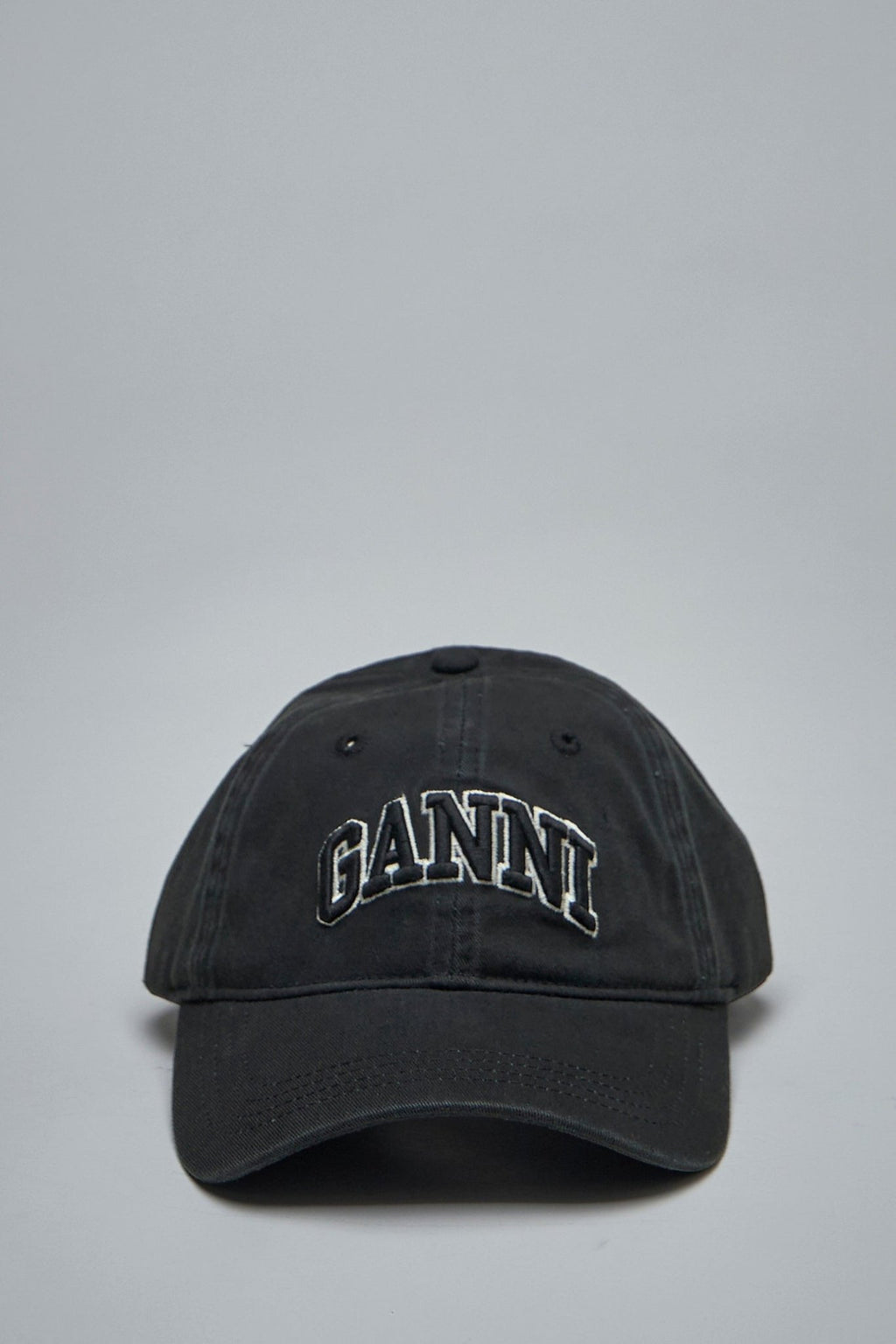 Ganni - Washed Cotton Canvas Cap Embroidery - LABELS