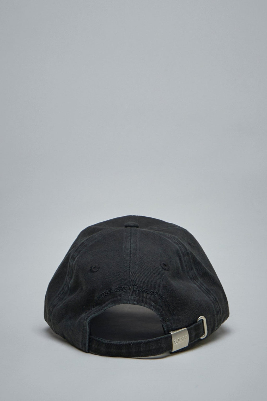 Ganni - Washed Cotton Canvas Cap Embroidery - LABELS