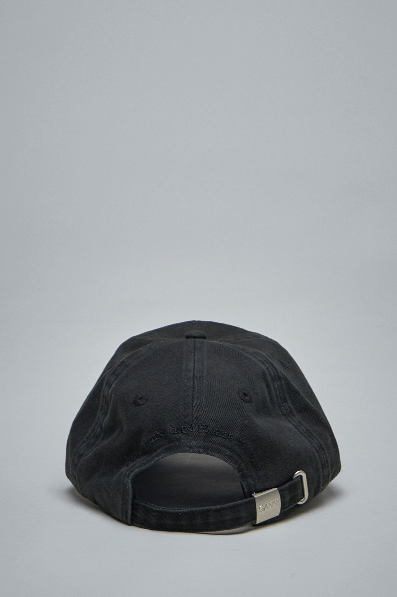 Ganni - Washed Cotton Canvas Cap Embroidery - LABELS